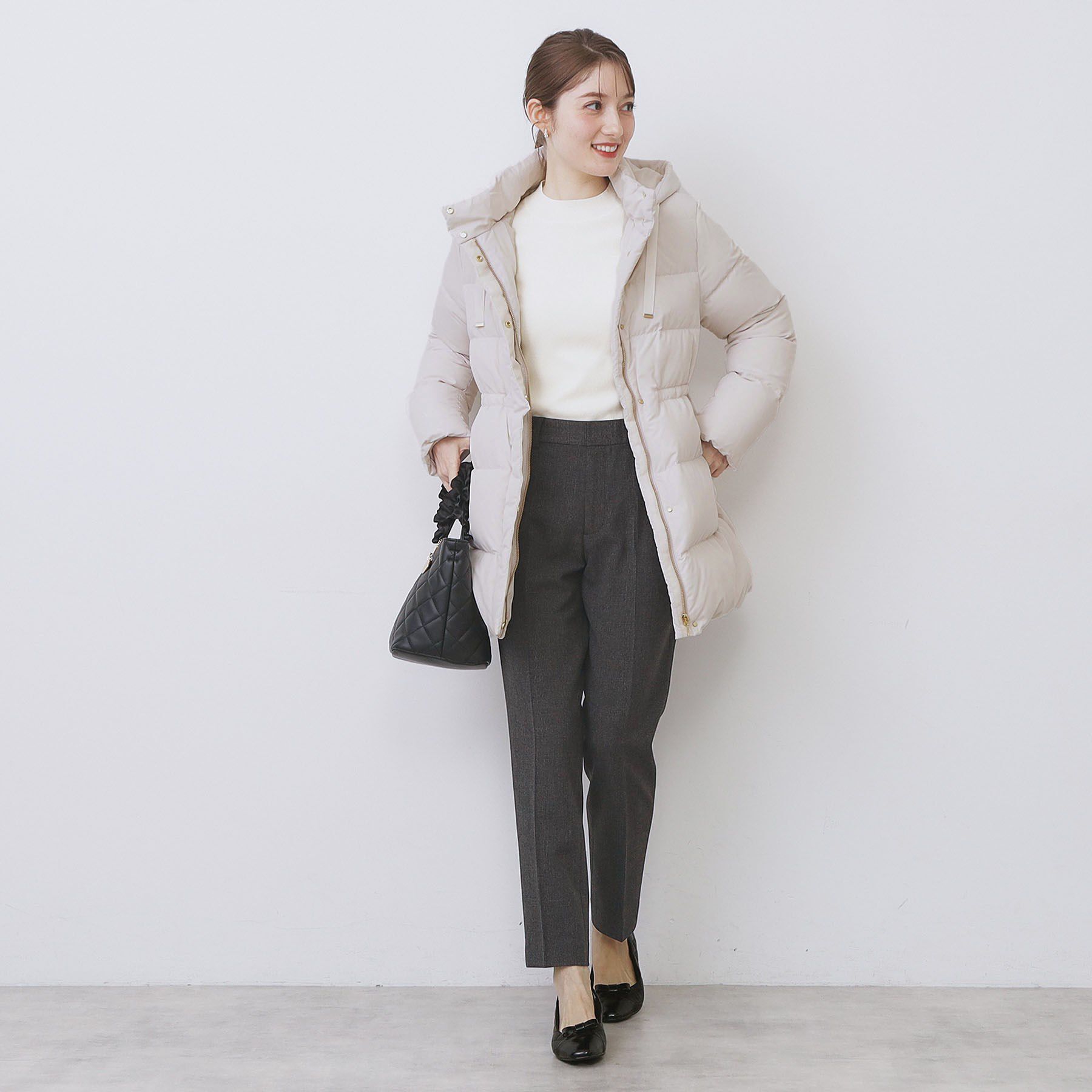 index「KAWADAダウンドロストミドルコート【撥水/洗濯機OK/2WAY/静電気防止裏地】《XS～3L》」|ダウン|