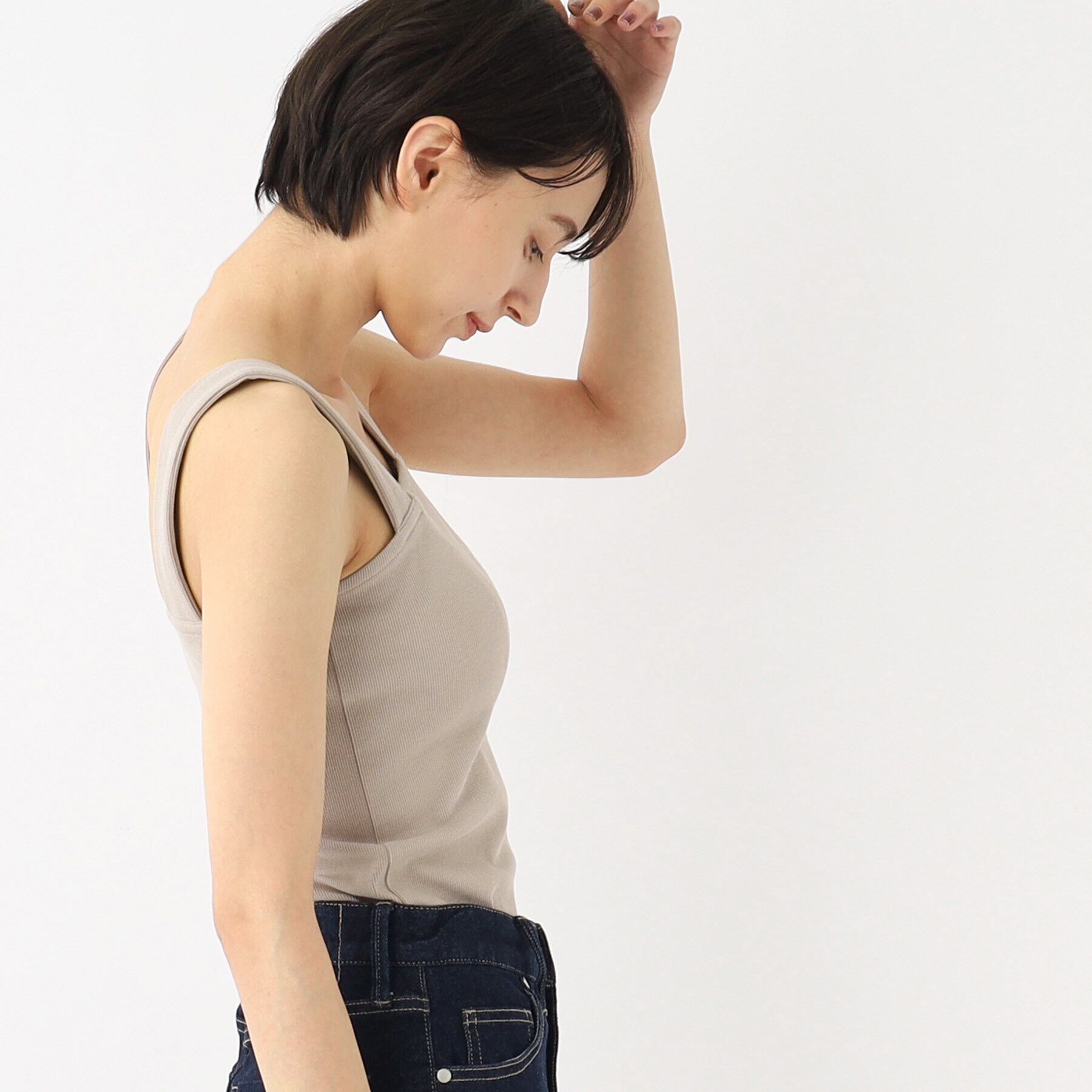 OPAQUE.CLIP「ワイドストラップキャミソール【洗濯機洗い可】」|キャミソール|