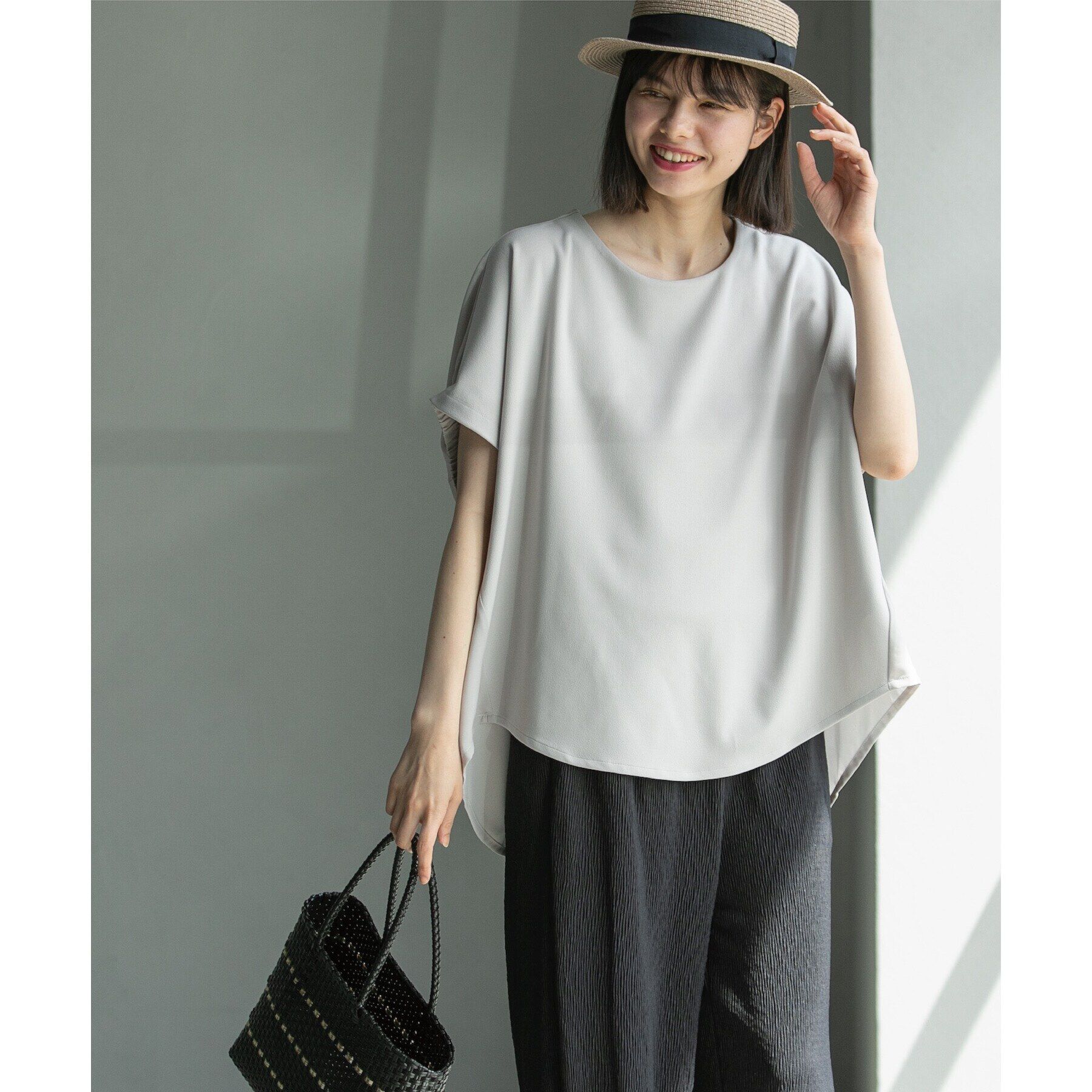 OPAQUE.CLIP「UV ドッキングドルマントップス【洗濯機洗い可】」|Tシャツ・カットソー|