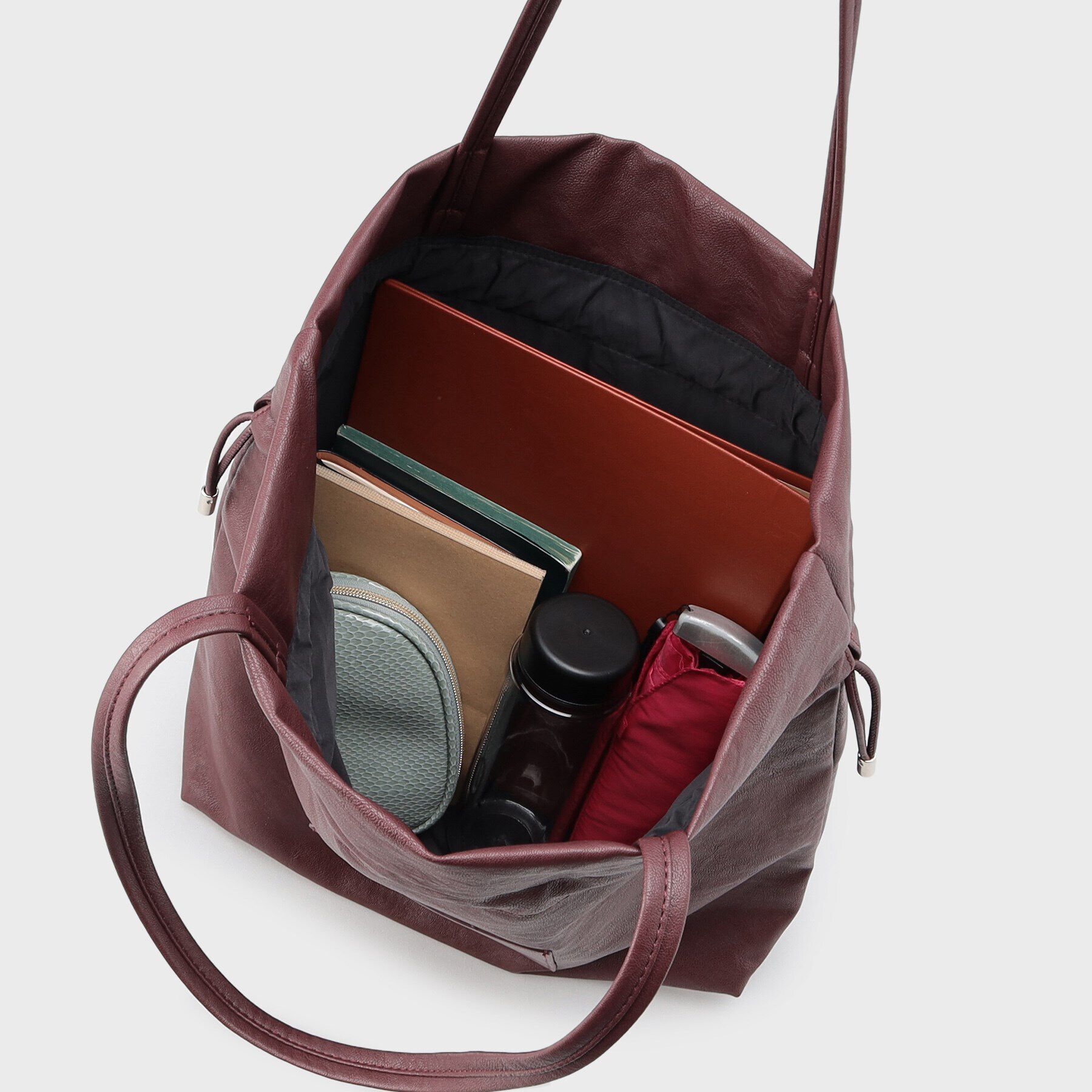 OPAQUE.CLIP「【A4サイズ対応】ソフト合皮巾着ドローストリングトートバッグ」|トートバッグ|