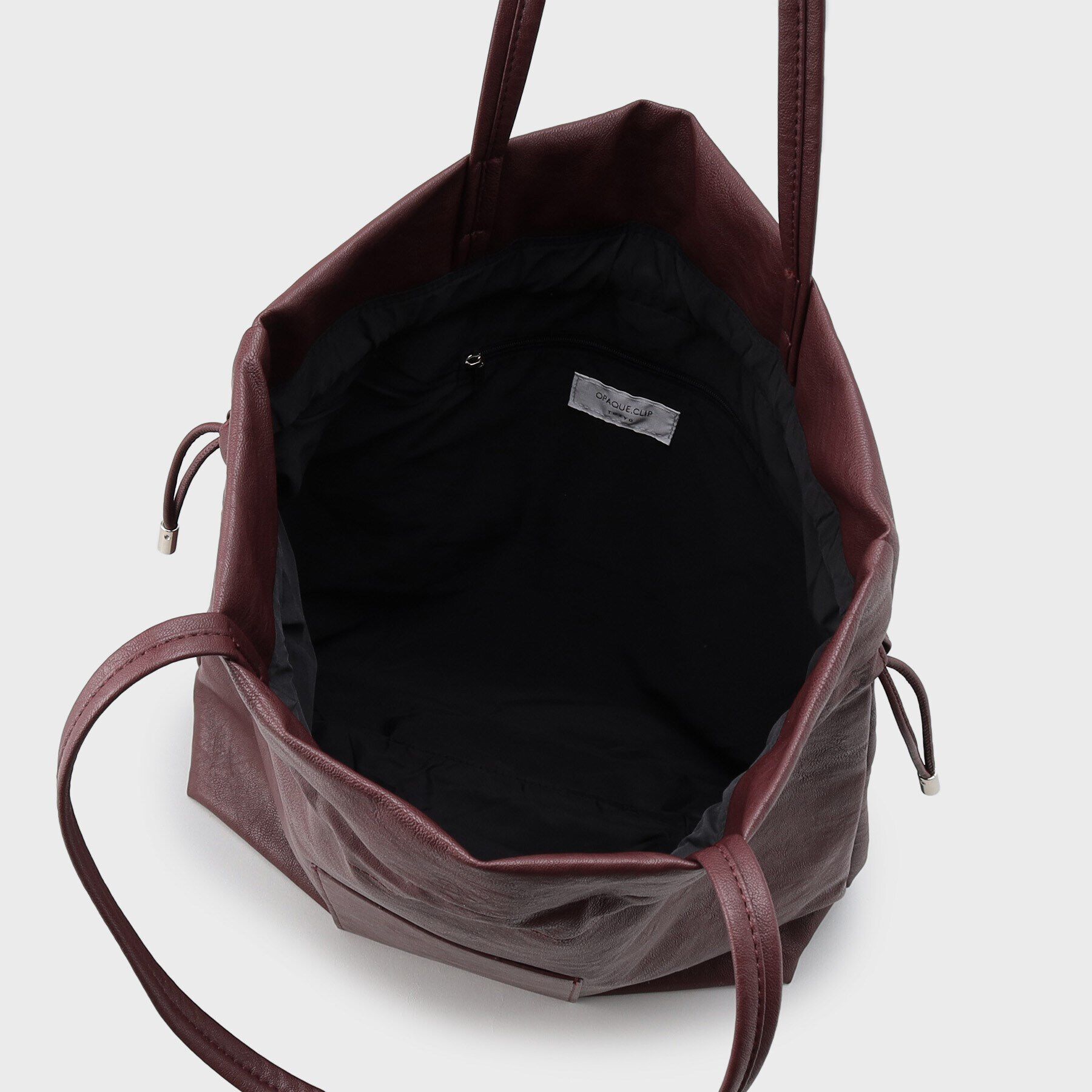 OPAQUE.CLIP「【A4サイズ対応】ソフト合皮巾着ドローストリングトートバッグ」|トートバッグ|