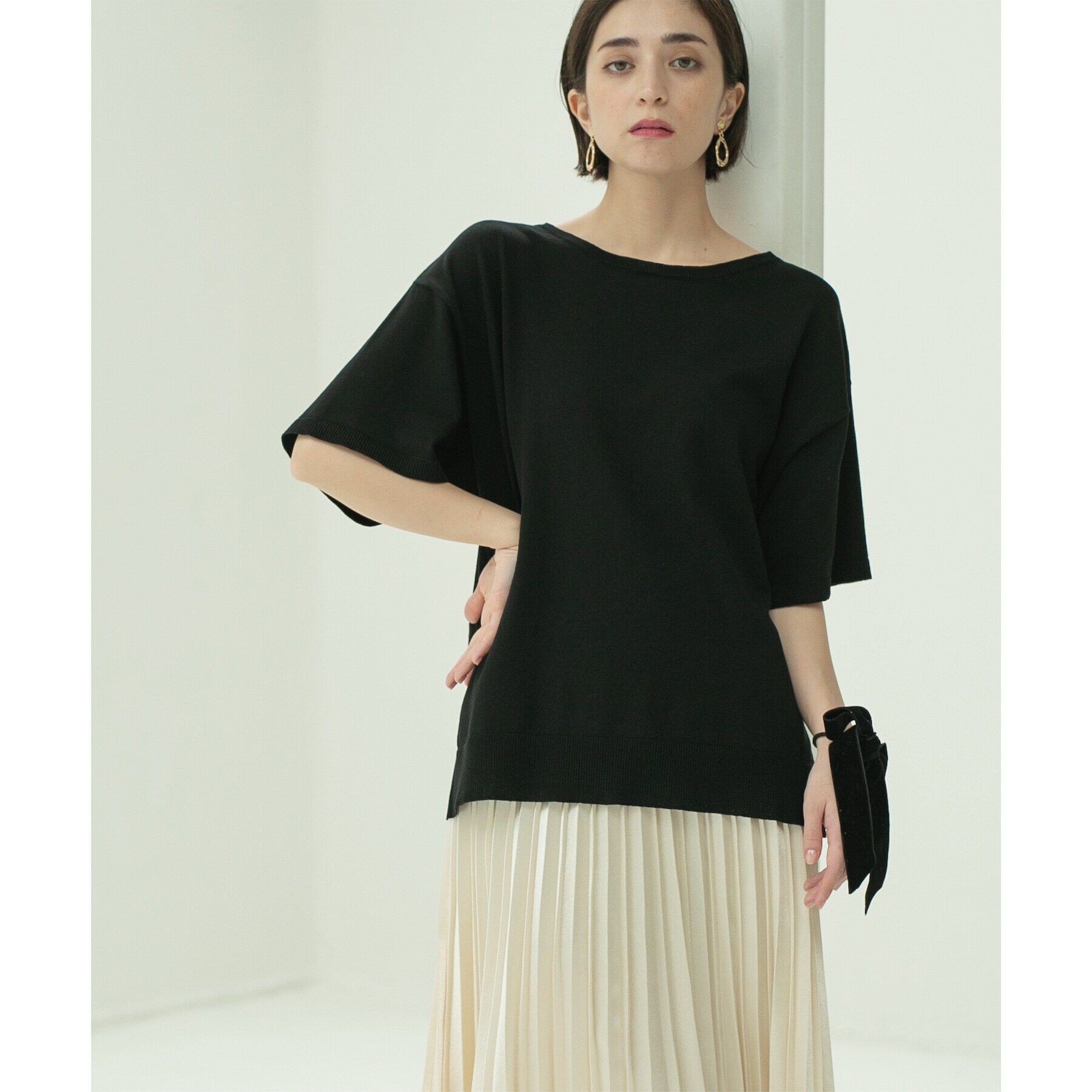 OPAQUE.CLIP「UV コットンリラクシーニット【洗濯機洗い可】」|ニット・セーター|