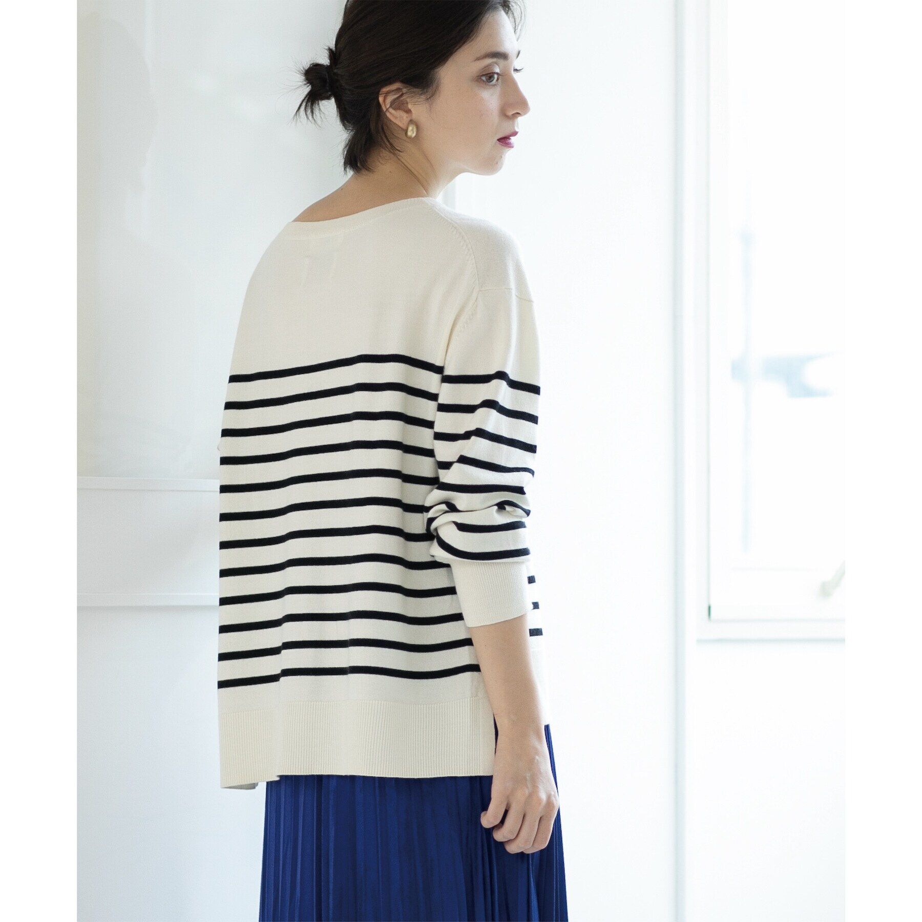 OPAQUE.CLIP「《S-LLsize/6color》ボートネックニット／FILIVIVI・フィルビビ【洗濯機洗い可】」|ニット・セーター|