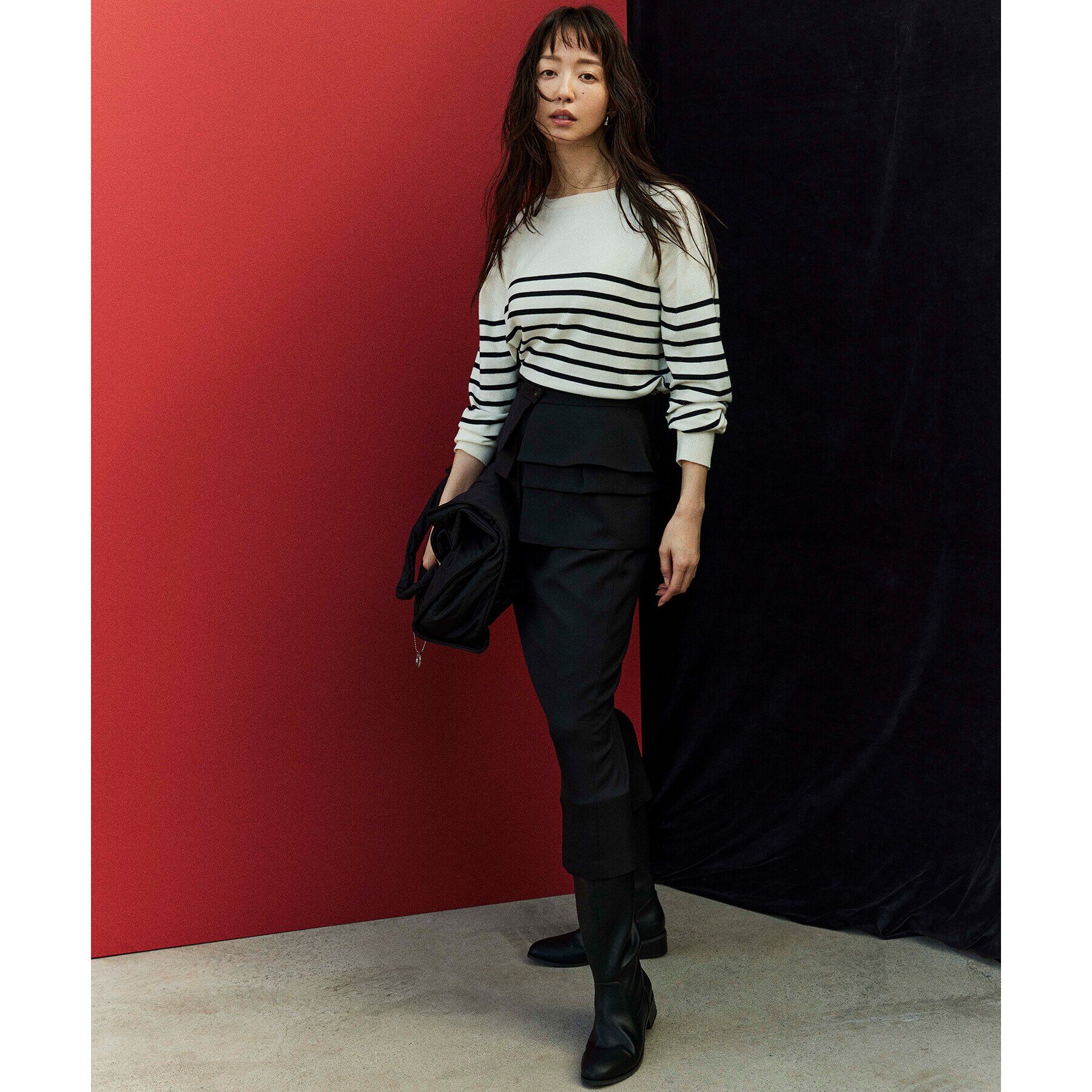 OPAQUE.CLIP「《S-LLsize/6color》ボートネックニット／FILIVIVI・フィルビビ【洗濯機洗い可】」|ニット・セーター|