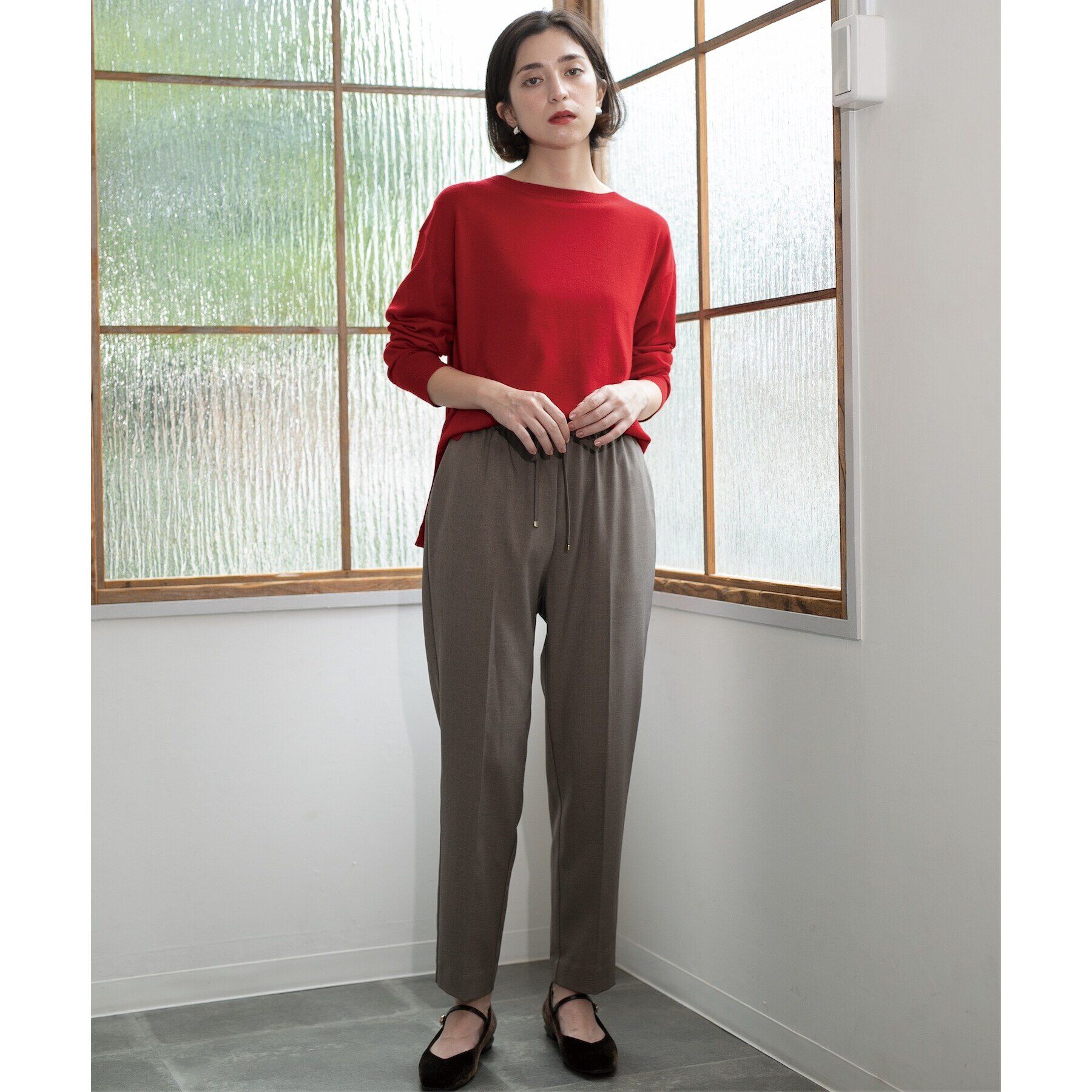 OPAQUE.CLIP「美脚ストレッチイージーテーパードパンツ【洗濯機洗い可】」|その他|