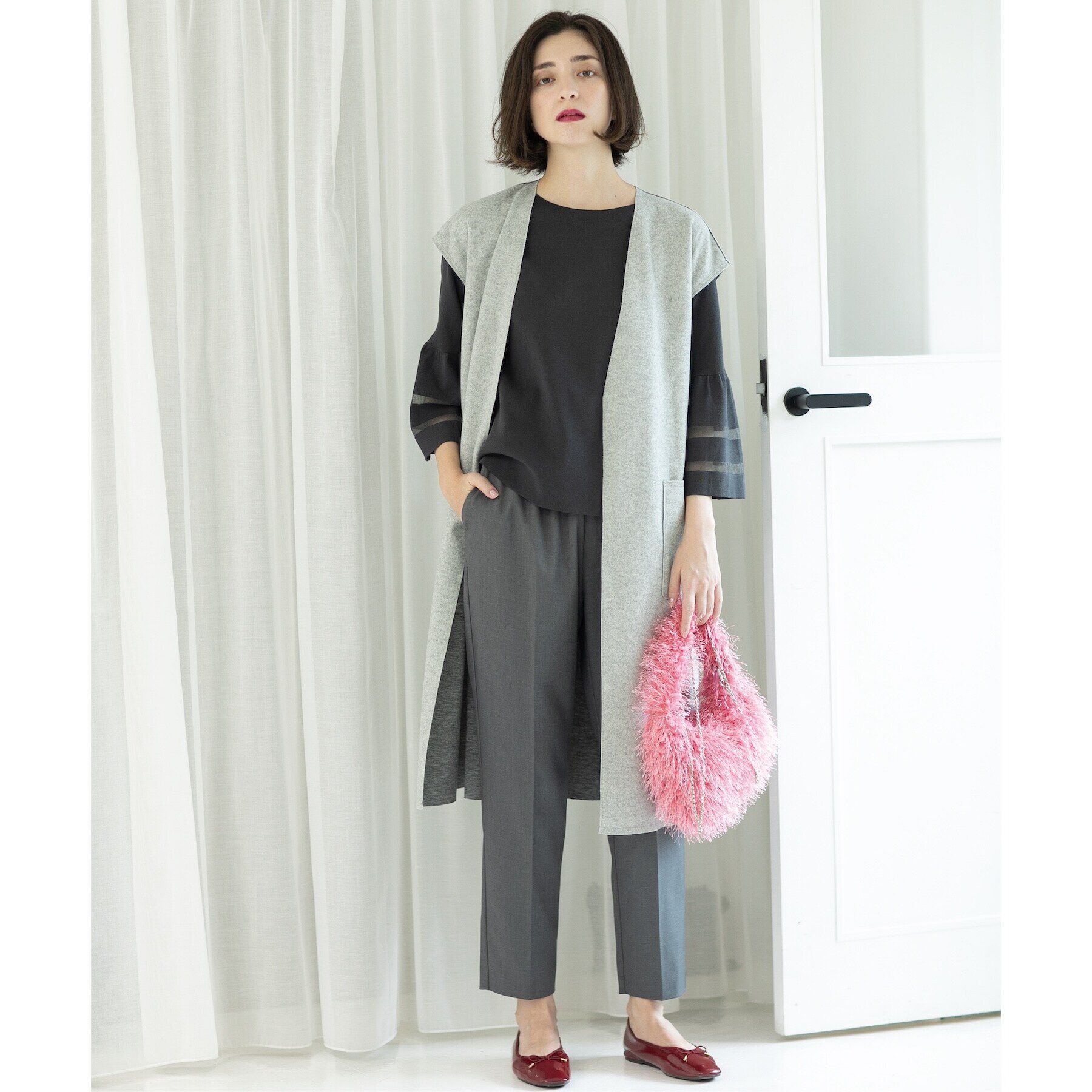 OPAQUE.CLIP「美脚ストレッチイージーテーパードパンツ【洗濯機洗い可】」|その他|