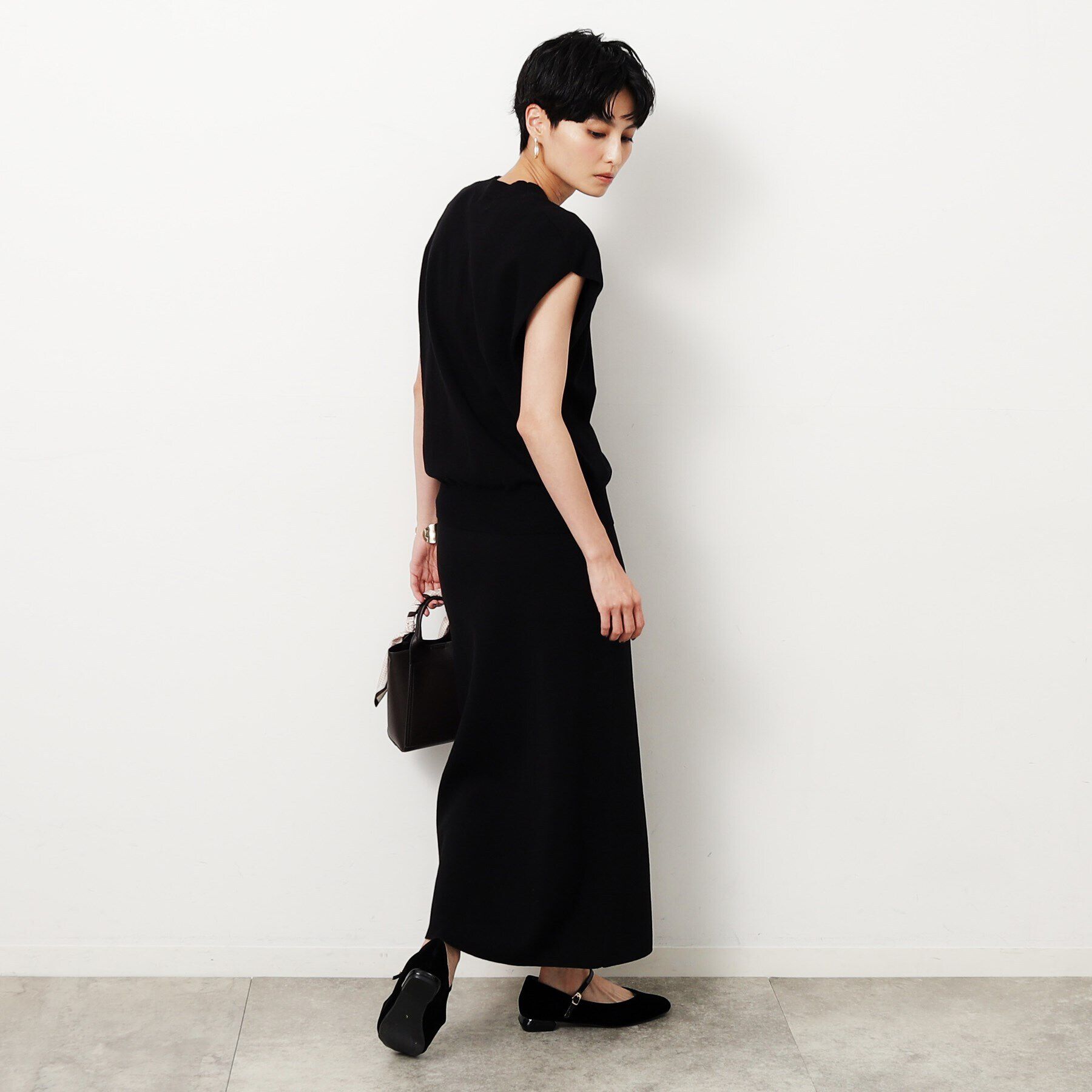 OPAQUE.CLIP「ニットナロースカート／セットアップ対応【洗濯機洗い可】」|スカート|