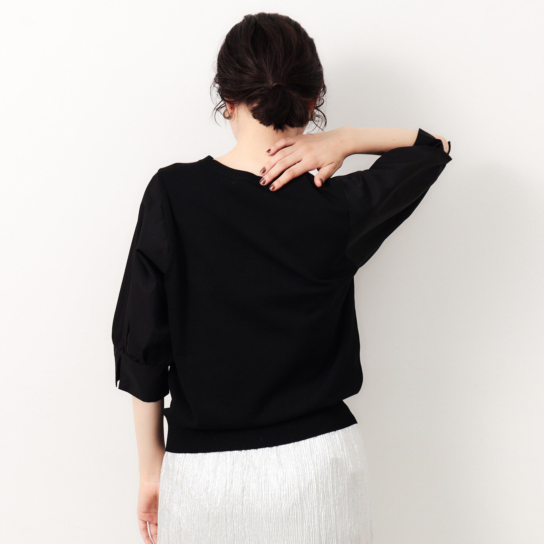 OPAQUE.CLIP「フハクスリーブドッキングニット【洗濯機洗い可/抗ピル】」|ニット・セーター|