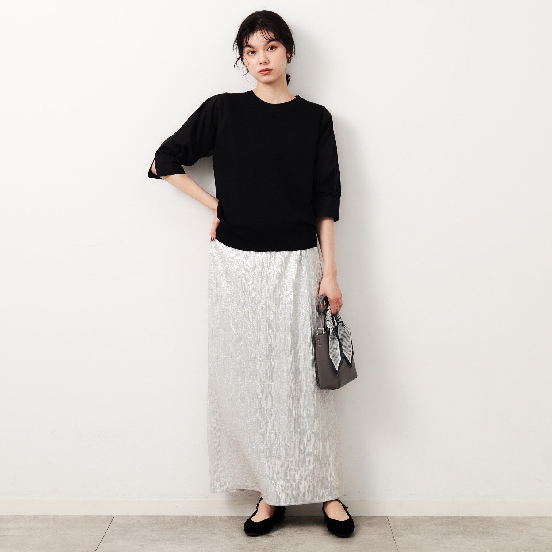 OPAQUE.CLIP「フハクスリーブドッキングニット【洗濯機洗い可/抗ピル】」|ニット・セーター|