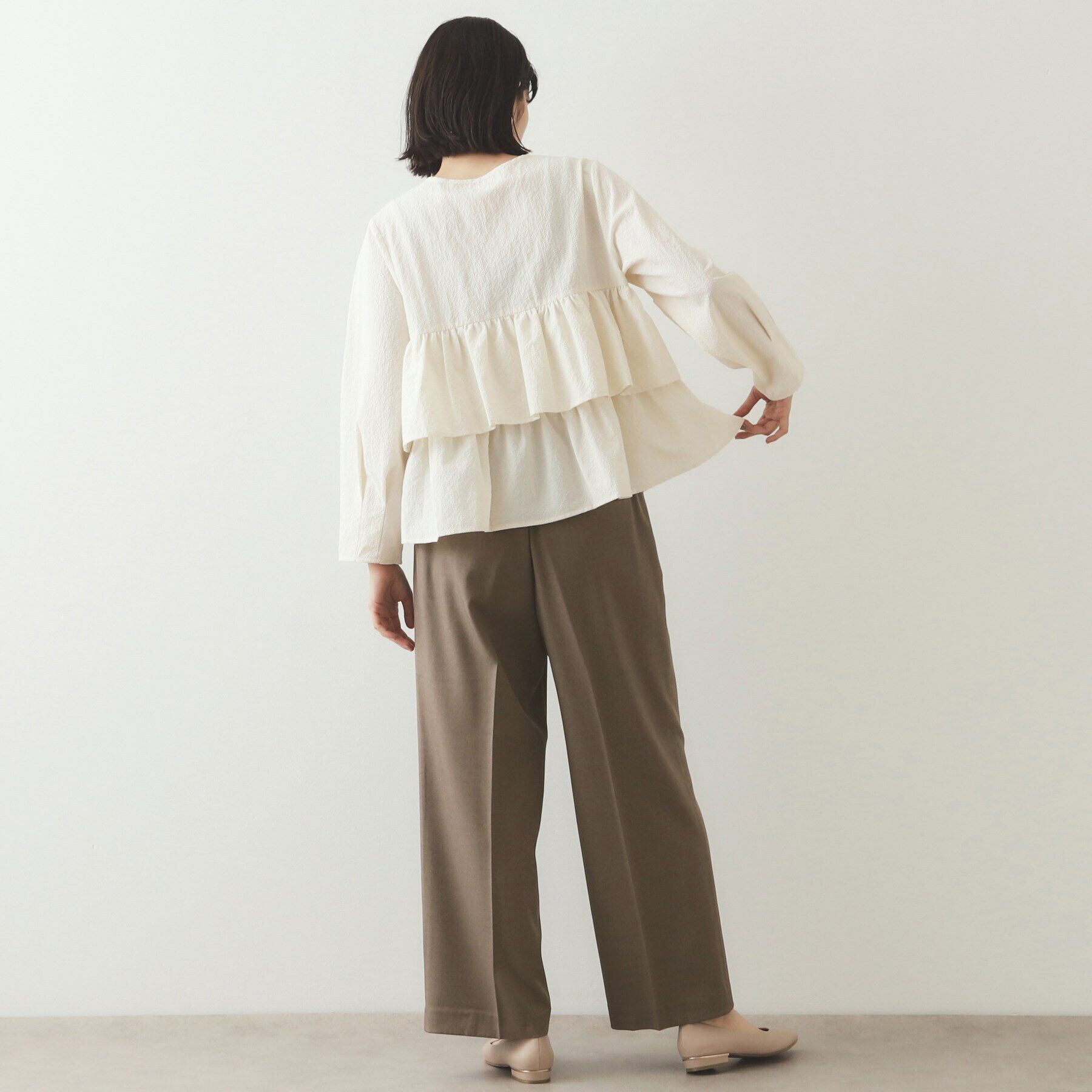 OPAQUE.CLIP「ストレッチ美脚イージーワイドパンツ【洗濯機洗い可】」|その他|