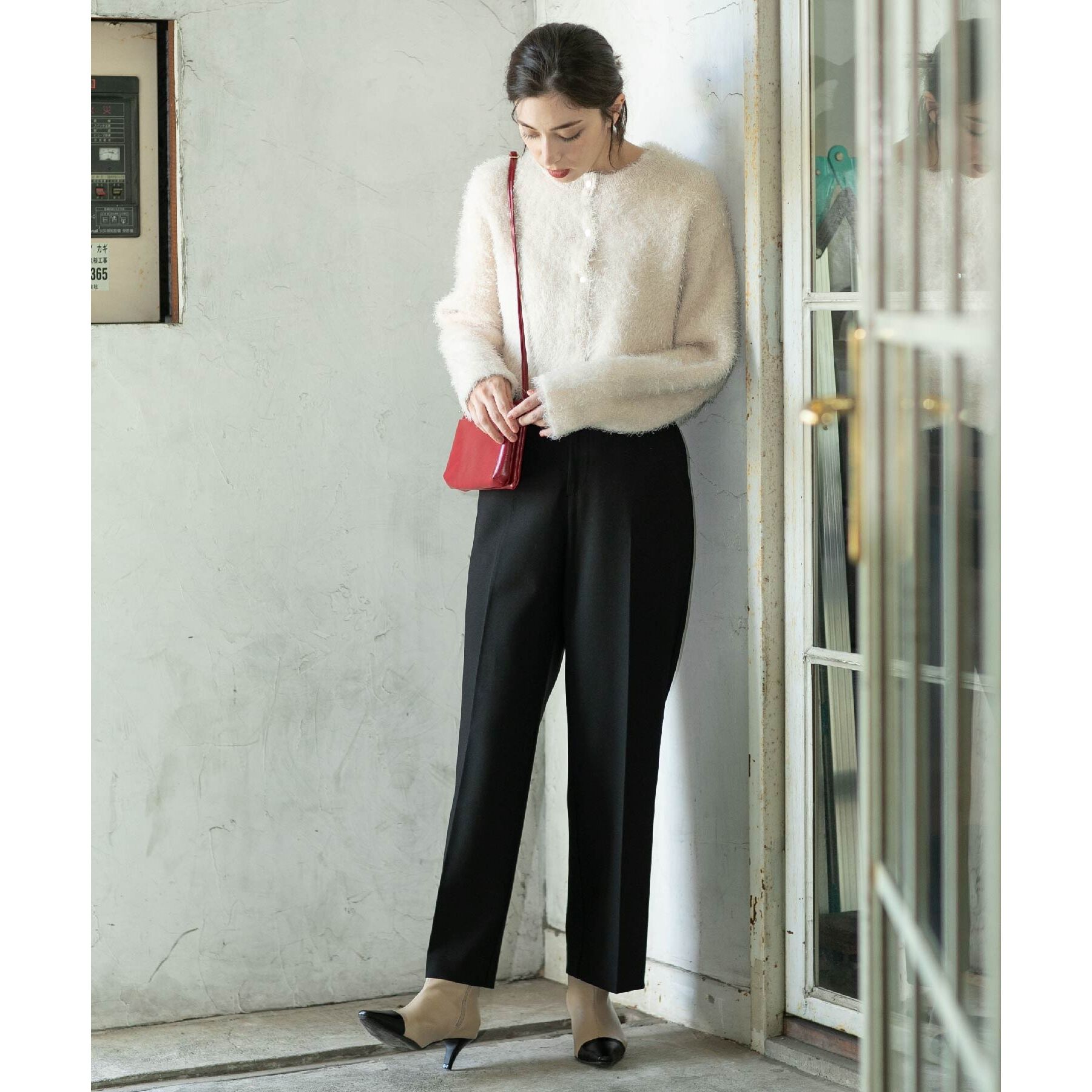 OPAQUE.CLIP「《6color》シャギーニットショートカーディガン【洗濯機洗い可】」|カーディガン|