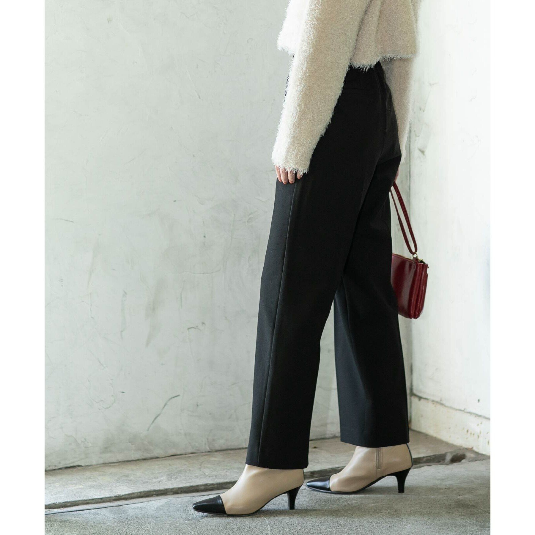 OPAQUE.CLIP「《SS-LLsize》着丈が選べる！裏起毛ストレッチワイドパンツ【蓄熱素材/洗濯機洗い可】」|その他|