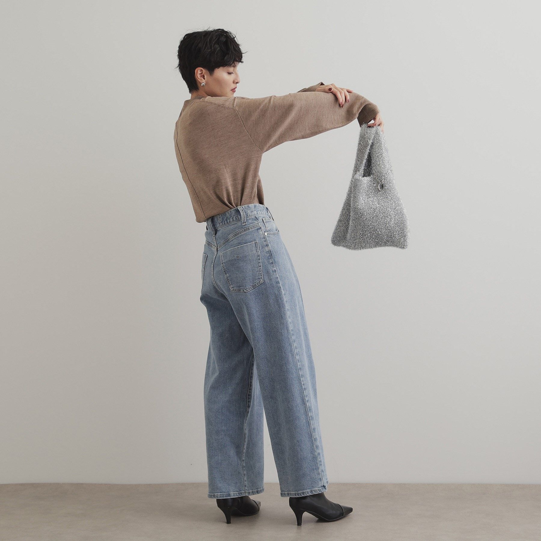 OPAQUE.CLIP「ラメニットバッグ」|ハンドバッグ|