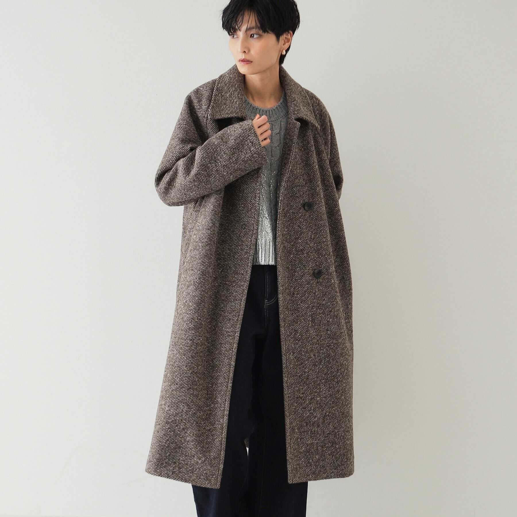 OPAQUE.CLIP「《Oggi掲載》スライバーチェスターコート【洗濯機洗い可】」|チェスターコート|