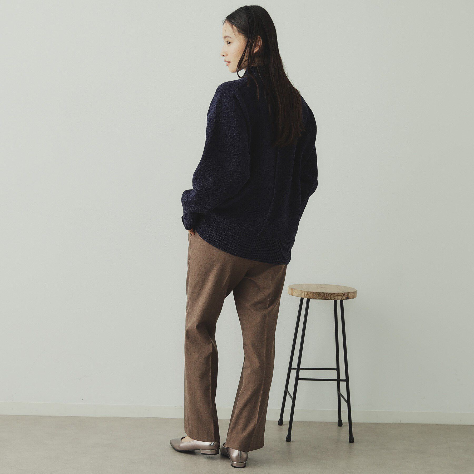 OPAQUE.CLIP「モールロゴジャカードニット【洗濯機洗い可】」|ニット・セーター|