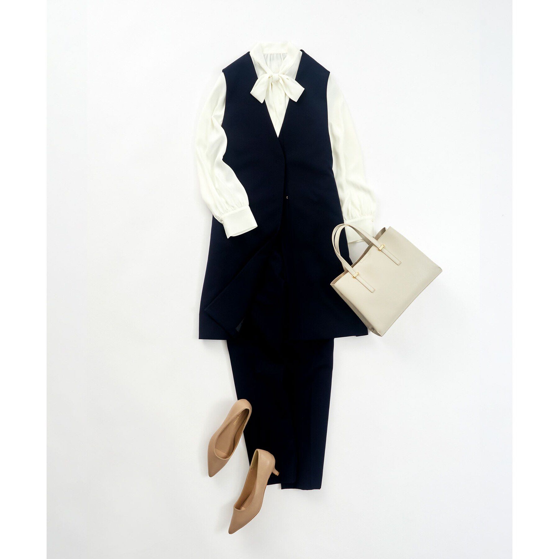 OPAQUE.CLIP「《通勤・セレモニー対応》ボウタイブラウス【洗濯機洗い可】」|シャツ・ブラウス|