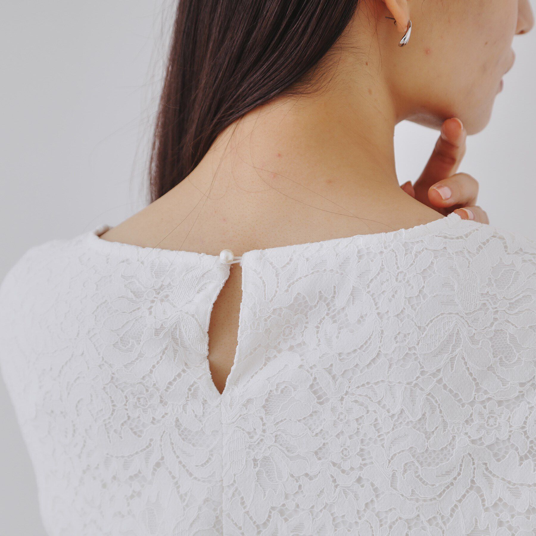 OPAQUE.CLIP「《通勤・セレモニー対応》レースブラウス【洗濯機洗い可】」|シャツ・ブラウス|