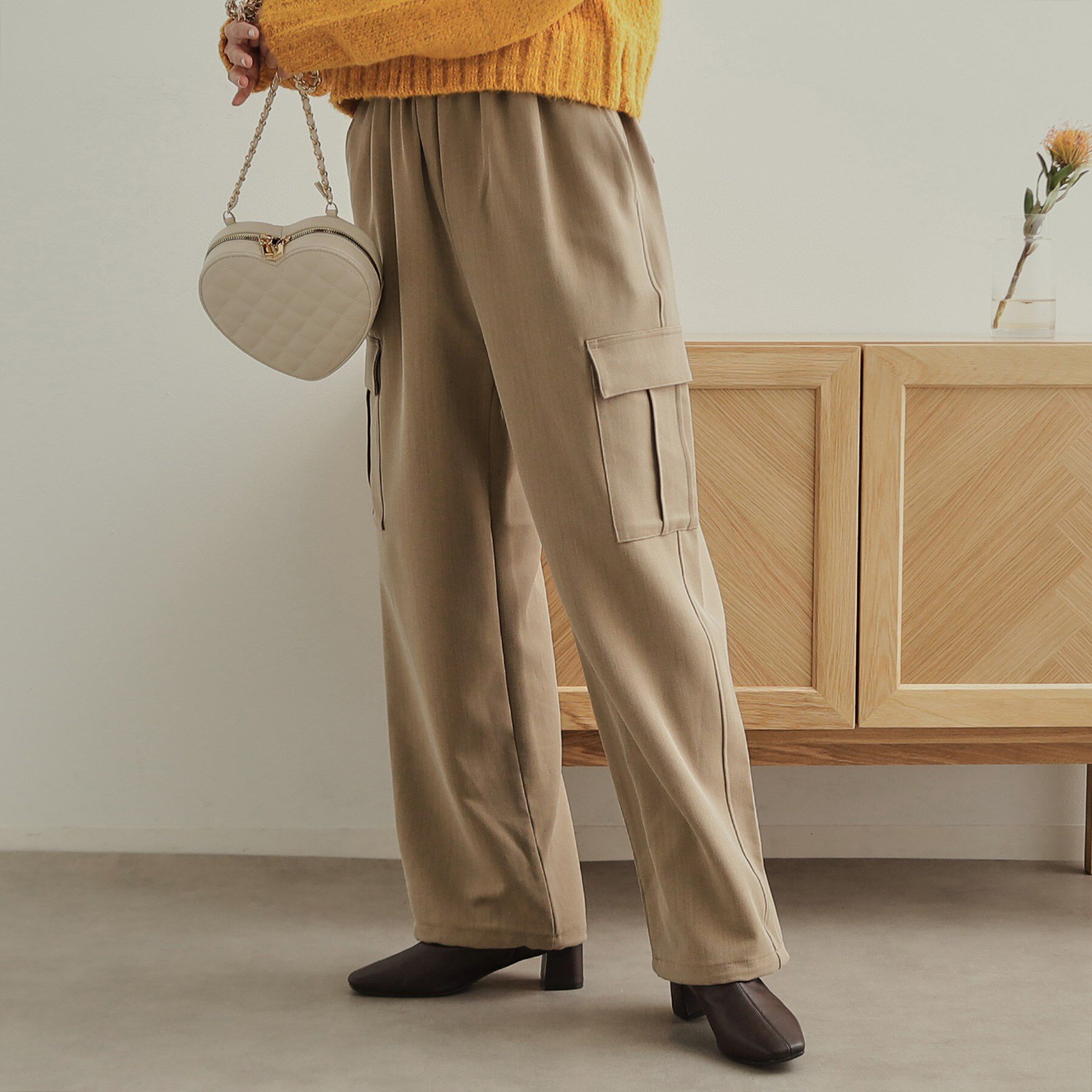 OPAQUE.CLIP「ヘリンボーンイージーカーゴパンツ【洗濯機洗い可】」|その他|