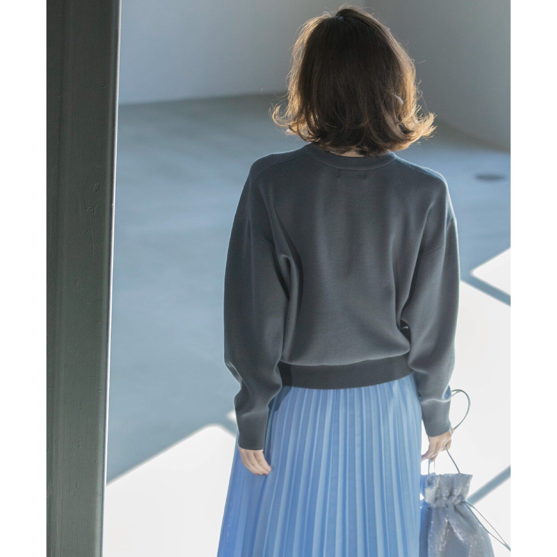 OPAQUE.CLIP「刺繍ロゴニット【洗濯機洗い可】」|ニット・セーター|