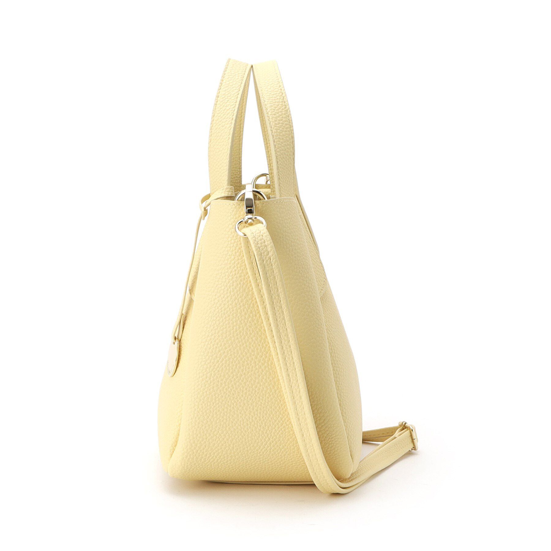 OPAQUE.CLIP「【軽量／2WAY】シュリンク合皮ラウンドフォルムミドルトートバッグ」|トートバッグ|