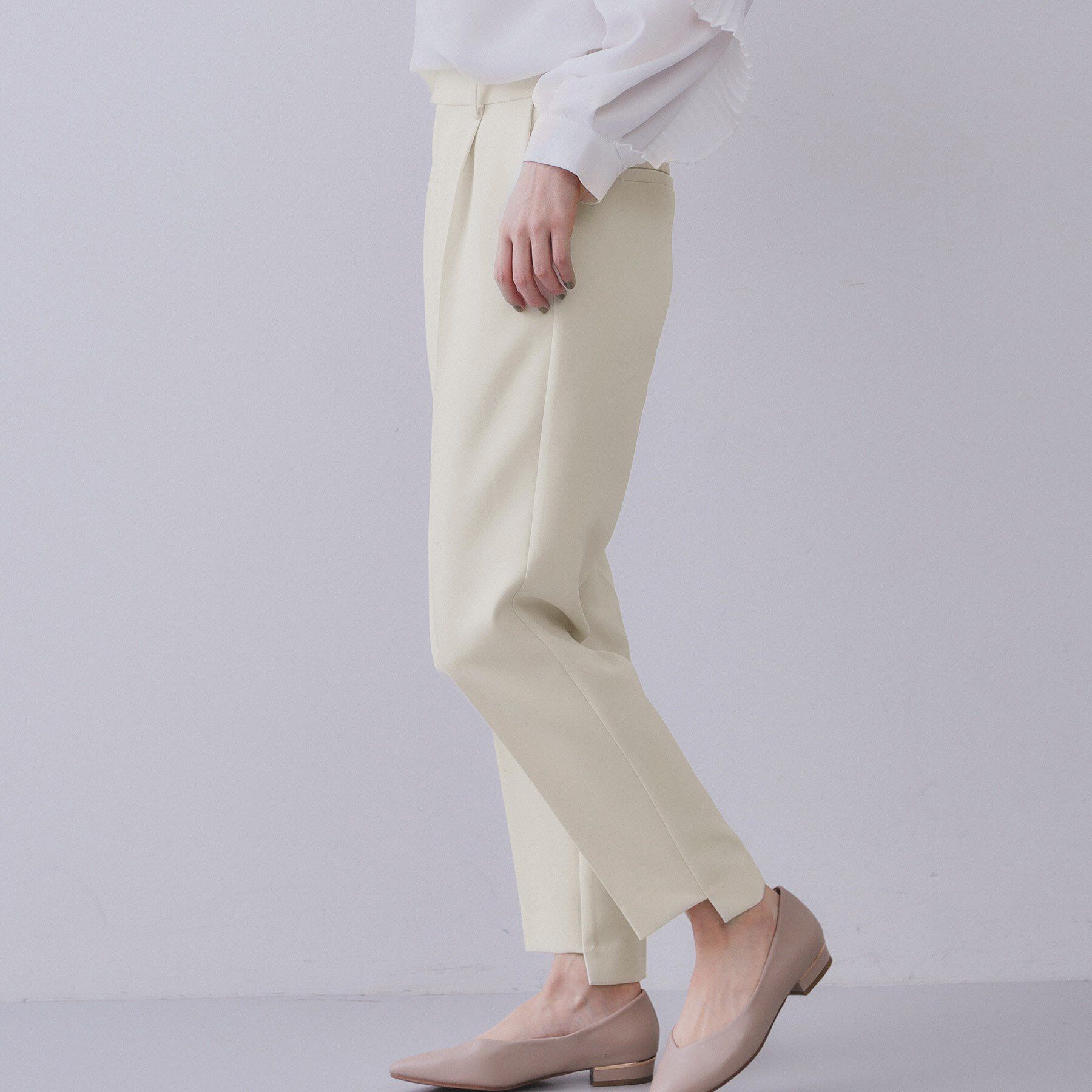OPAQUE.CLIP「《通勤・セレモニー対応/セットアップ対応》ステップヘムテーパードパンツ【洗濯機洗い可】」|その他|