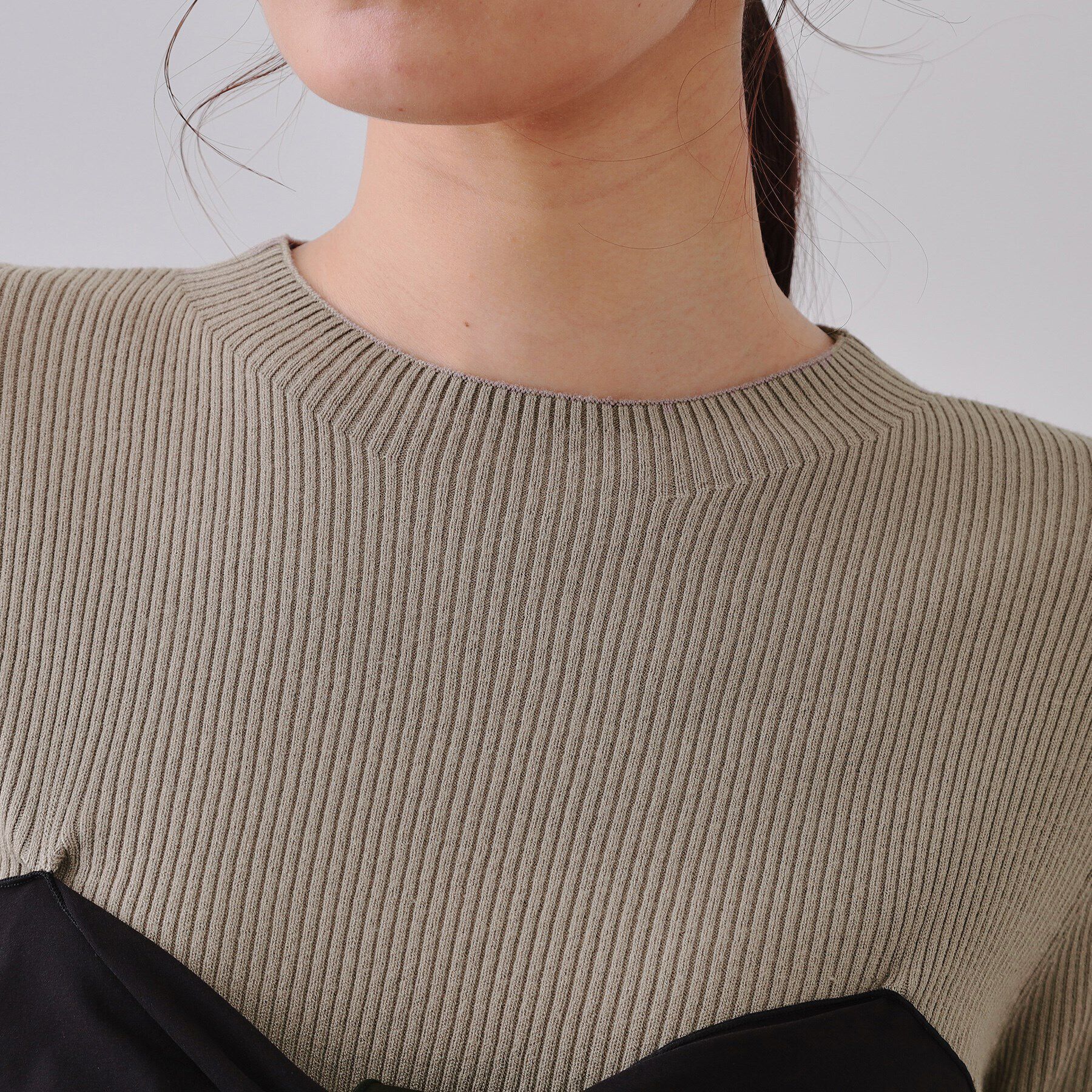 OPAQUE.CLIP「リボンビスチェドッキングニット【洗濯機洗い可】」|ニット・セーター|