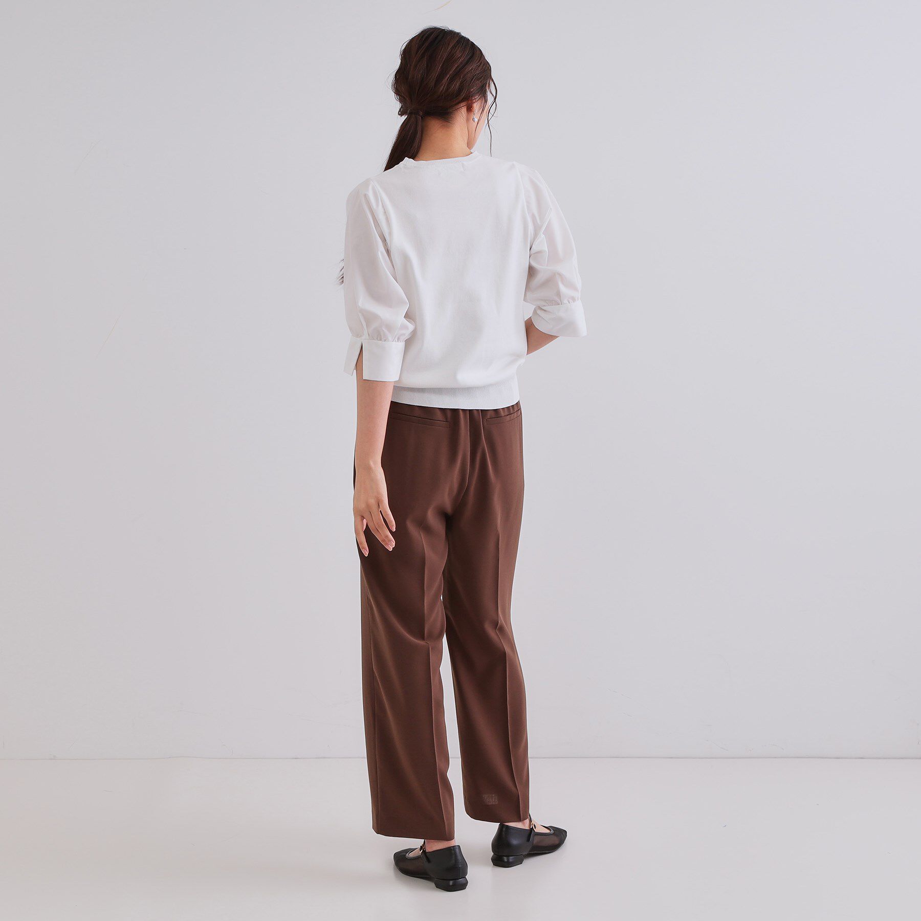 OPAQUE.CLIP「フハクスリーブドッキングニット【洗濯機洗い可】」|ニット・セーター|