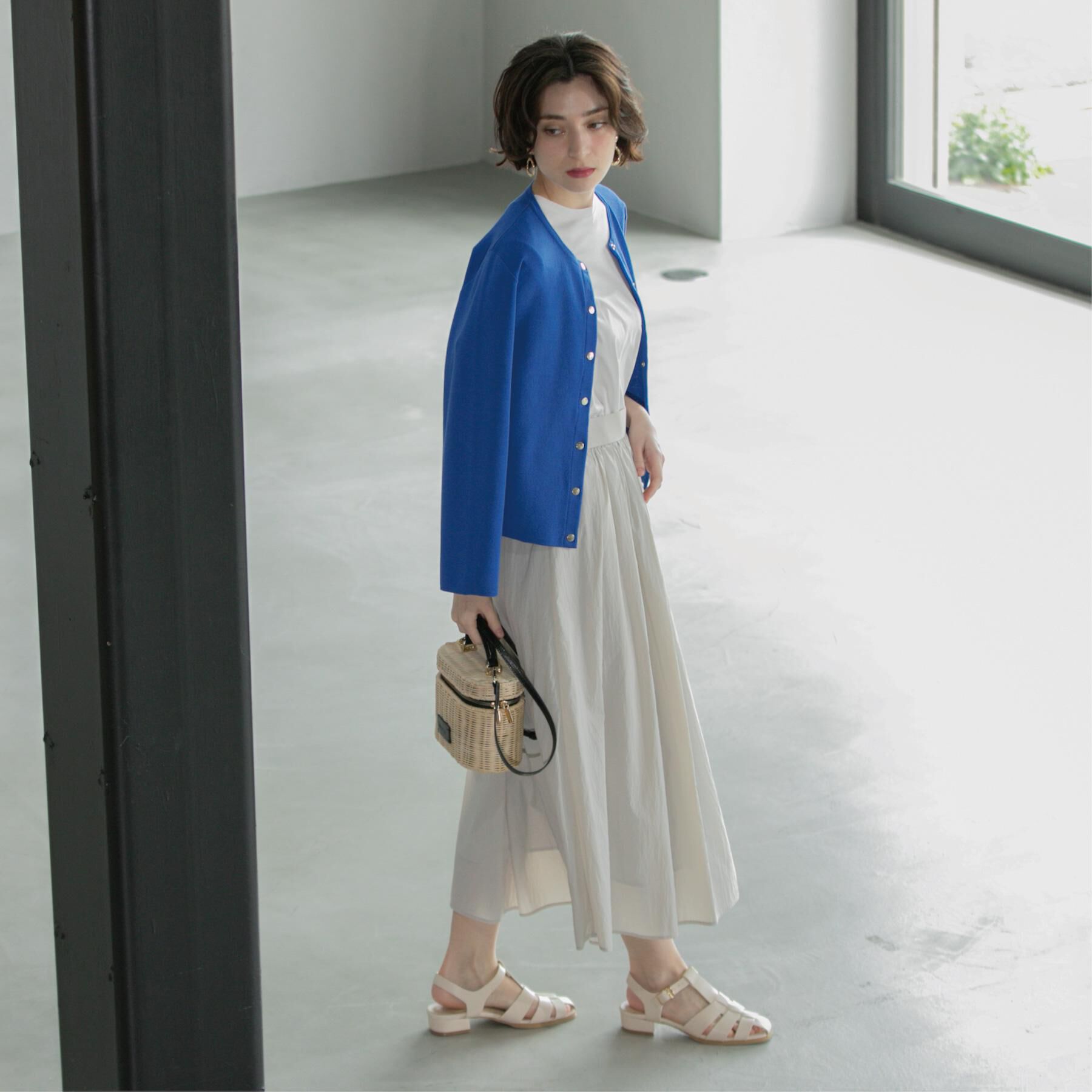 OPAQUE.CLIP「シアーヴィンテージイージーフレアスカート【洗濯機洗い可】」|スカート|