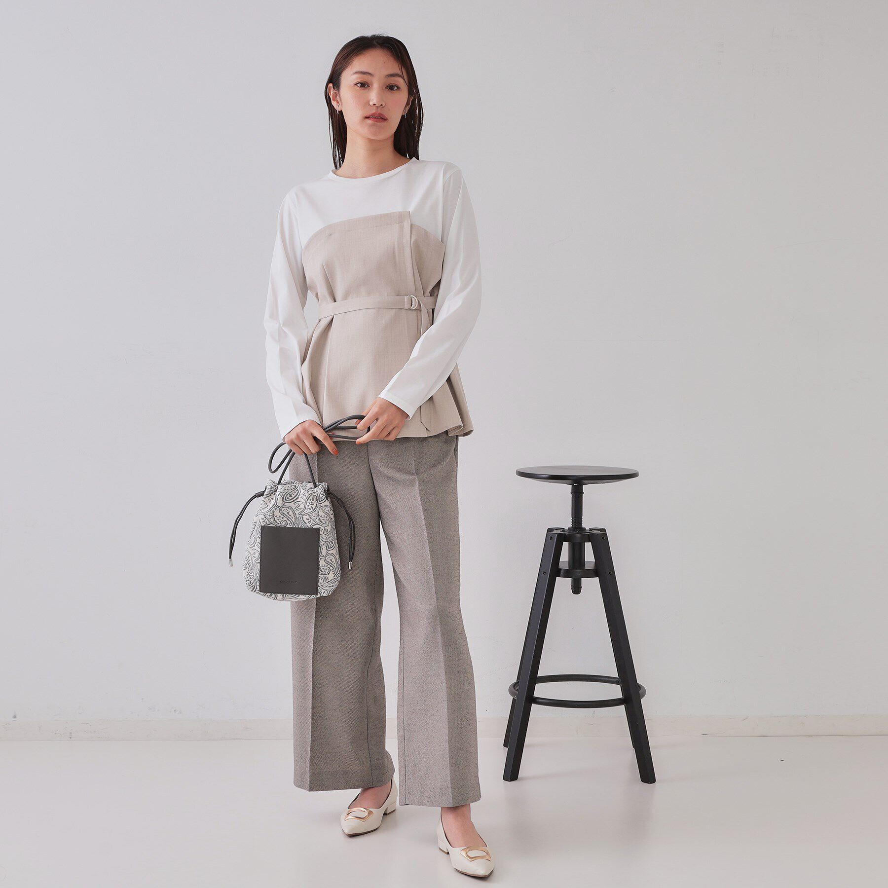 OPAQUE.CLIP「【長さ調整可能】巾着ドロストーリングミニショルダーバッグ」|ショルダー・メッセンジャー|