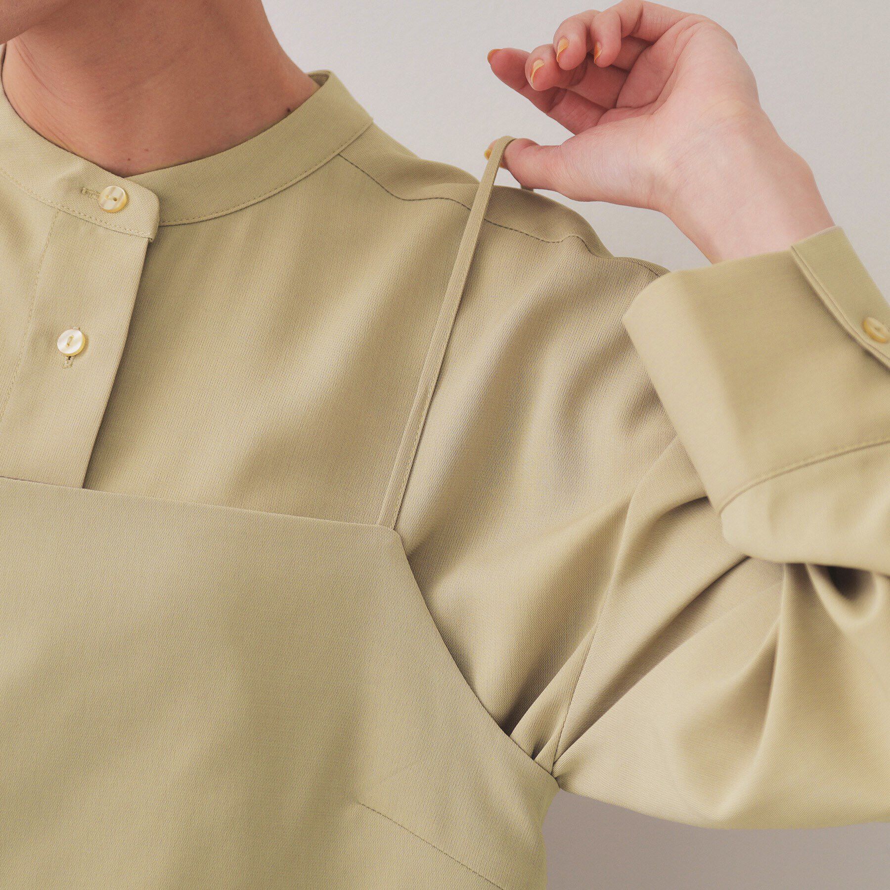 OPAQUE.CLIP「《andGIRL掲載》ビスチェセットシャツワンピース【洗濯機洗い可】」|ワンピース|