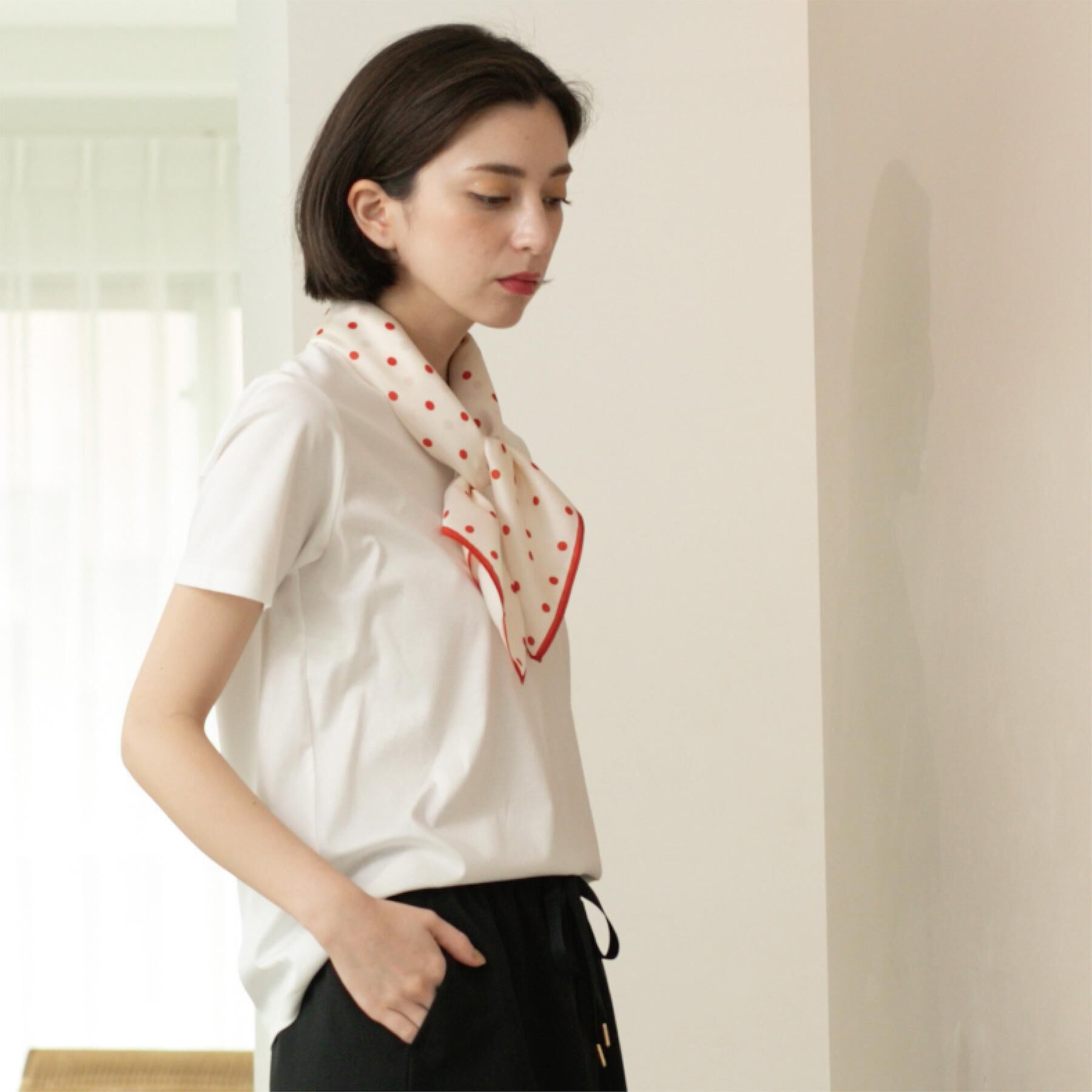 OPAQUE.CLIP「《5色展開/SS-LLサイズ》VネックベーシックTシャツ【接触冷感/洗濯機洗い可】」|Tシャツ・カットソー|