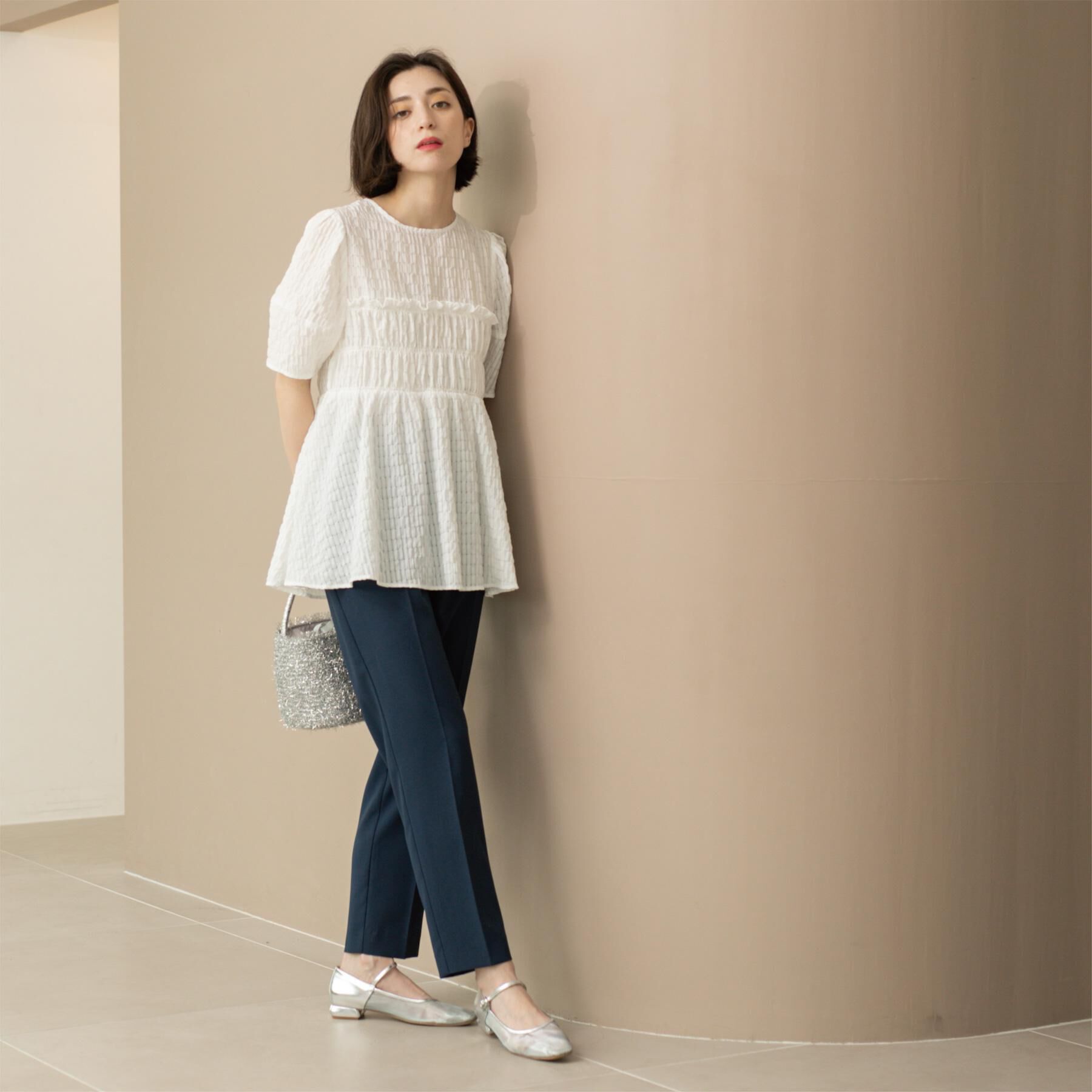 OPAQUE.CLIP「ストレッチリネンライク美脚テーパードパンツ【洗濯機洗い可/吸水速乾】」|その他|