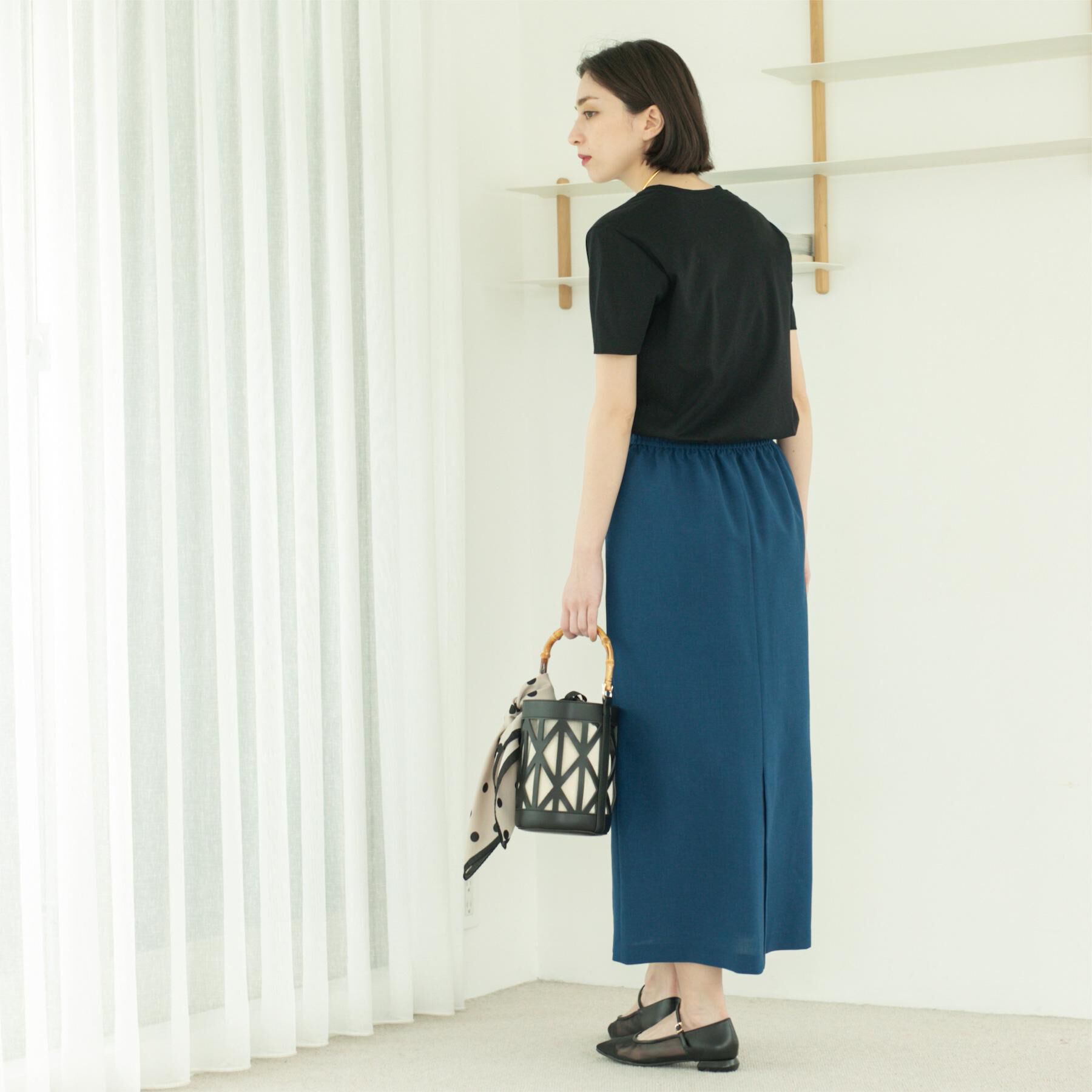 OPAQUE.CLIP「リネンライクイージースカート【洗濯機洗い可/吸水速乾/接触冷感】」|スカート|