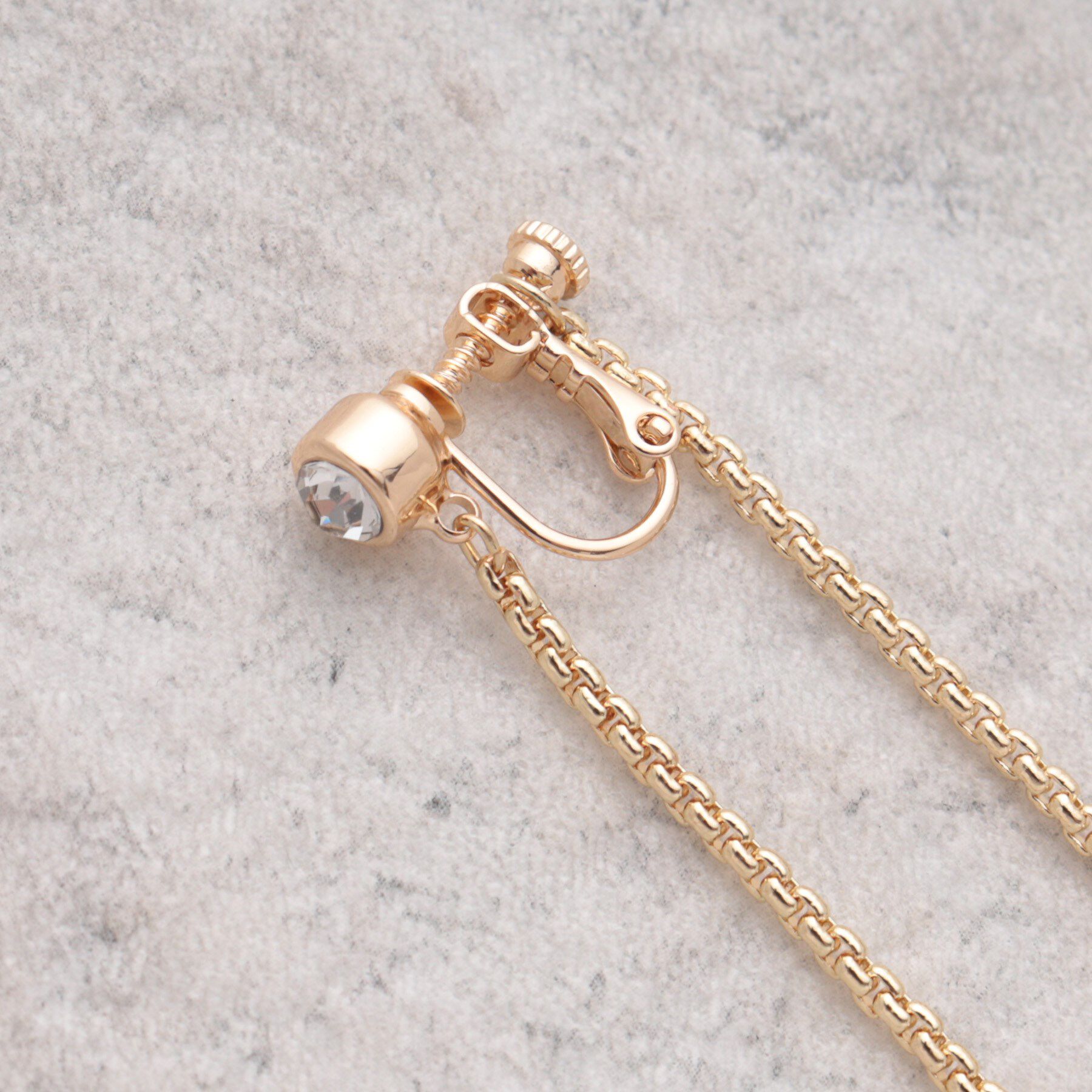 OPAQUE.CLIP「フェイクパール&times;ビジューイヤリング」|イヤリング|