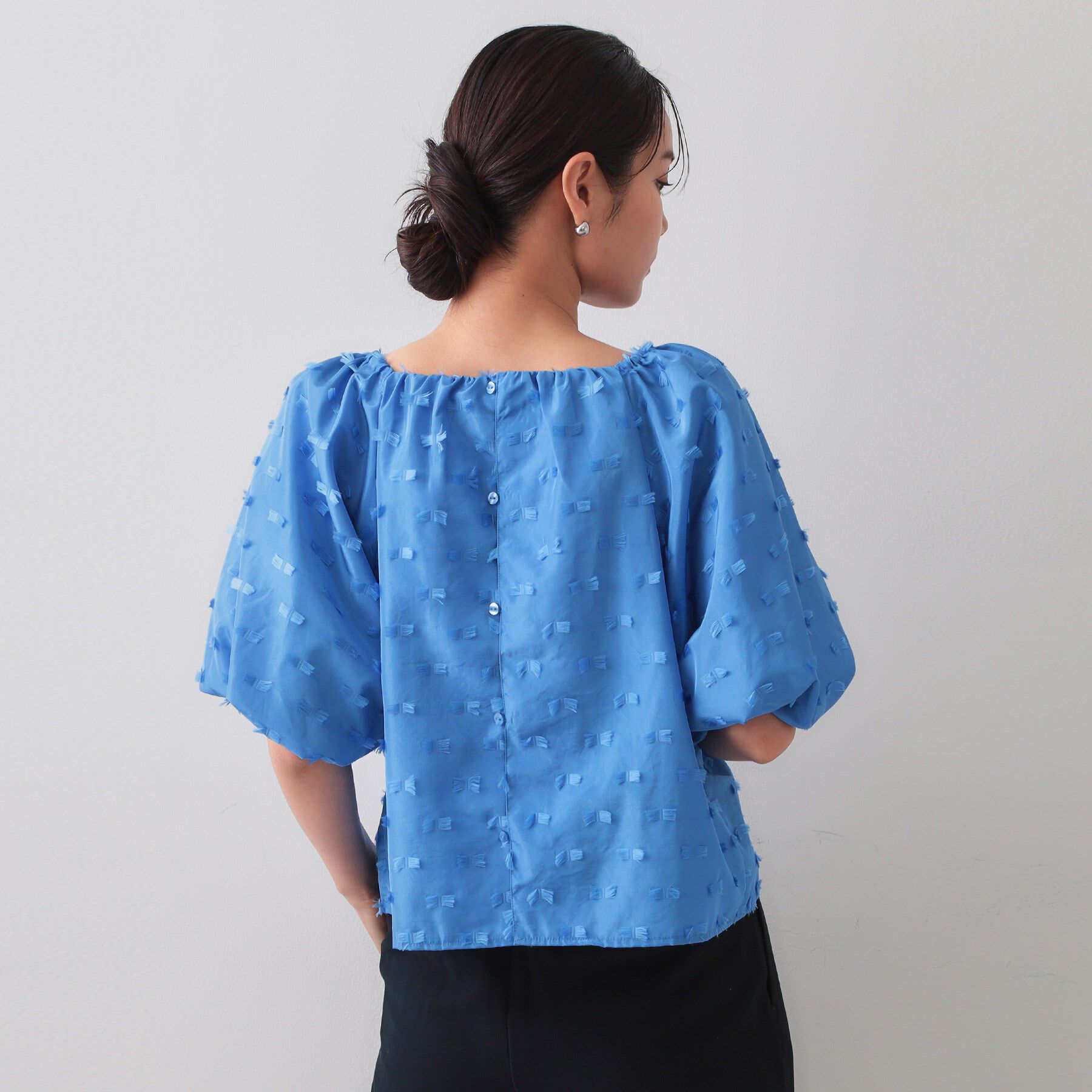 OPAQUE.CLIP「ジャカードボリュームブラウス【洗濯機洗い可】」|シャツ・ブラウス|