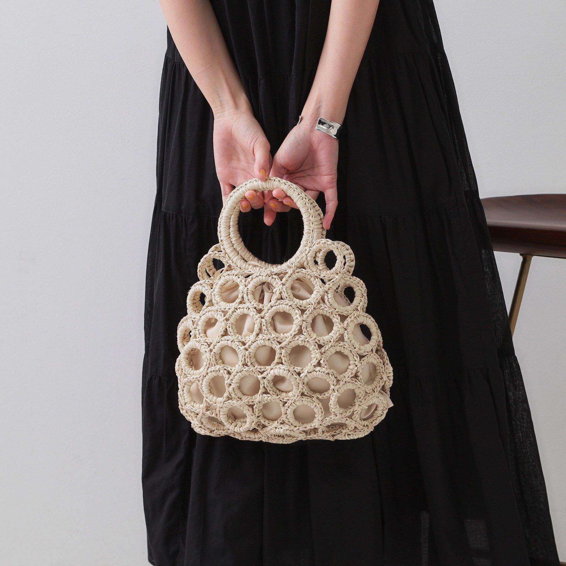 OPAQUE.CLIP「リングメッシュデザインバッグ」|ハンドバッグ|