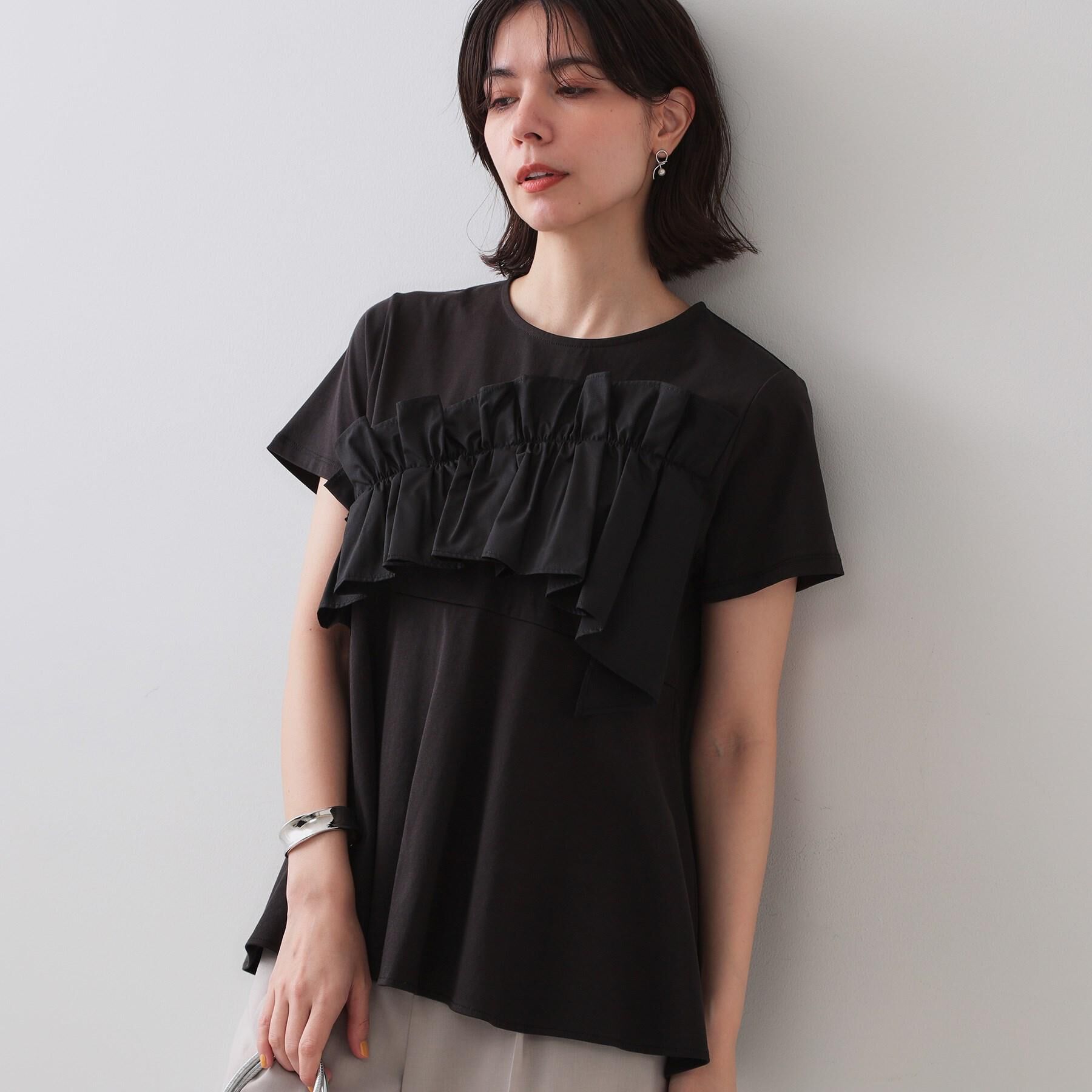 OPAQUE.CLIP「フリルドッキングペプラムトップス【接触冷感/洗濯機洗い可】」|Tシャツ・カットソー|