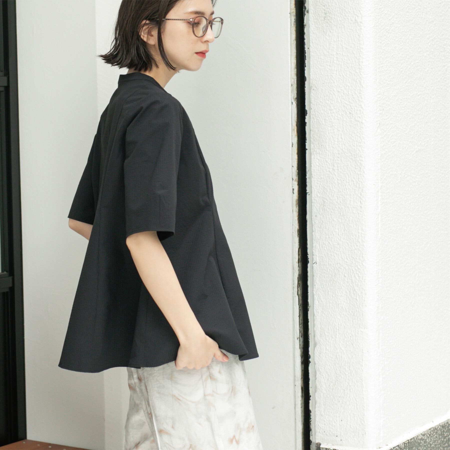 OPAQUE.CLIP「サッカーストライプペプラムブラウス【吸水速乾/イージーアイロン/洗濯機洗い可】」|シャツ・ブラウス|