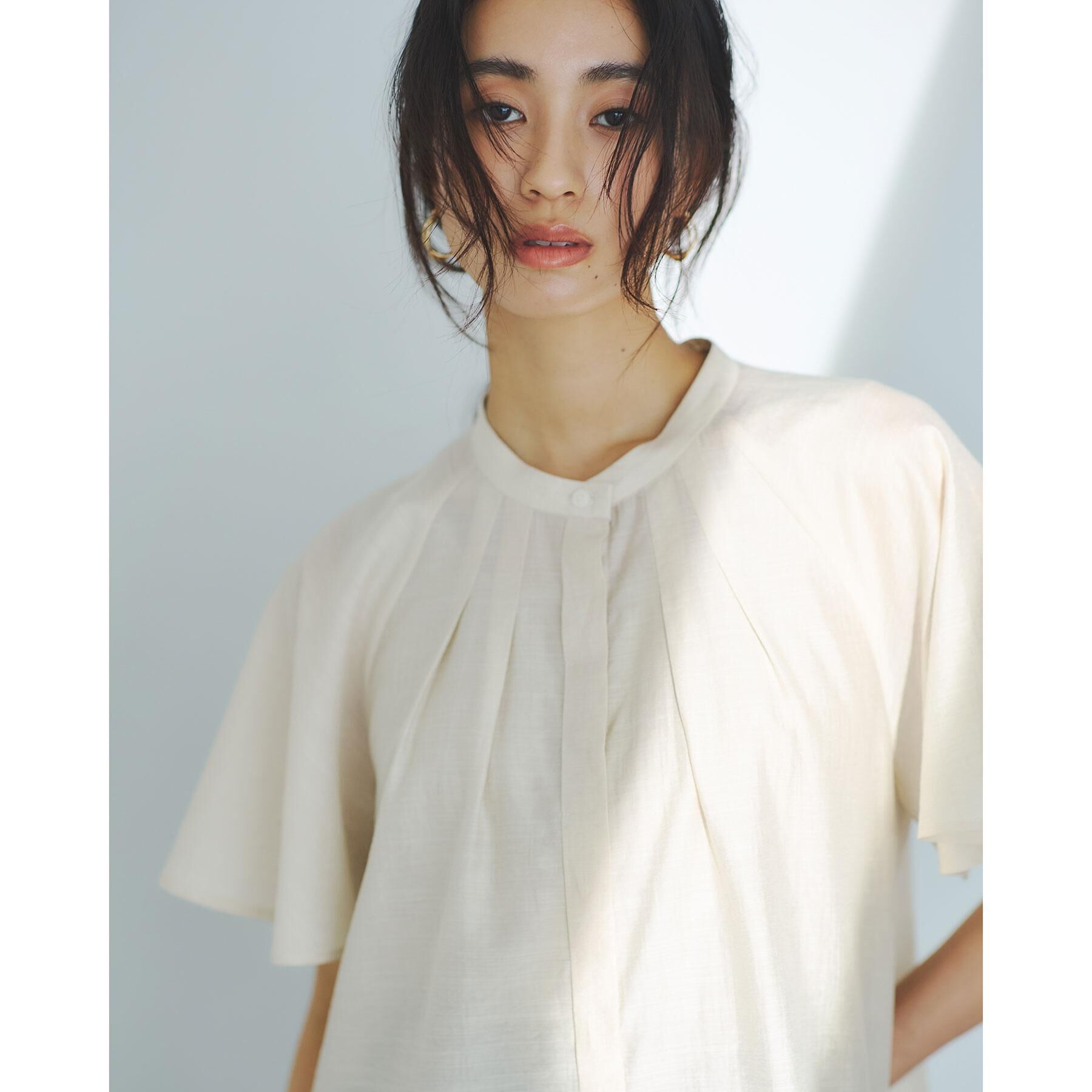 OPAQUE.CLIP「シアーフレアスリーブブラウス【洗濯機洗い可】」|シャツ・ブラウス|