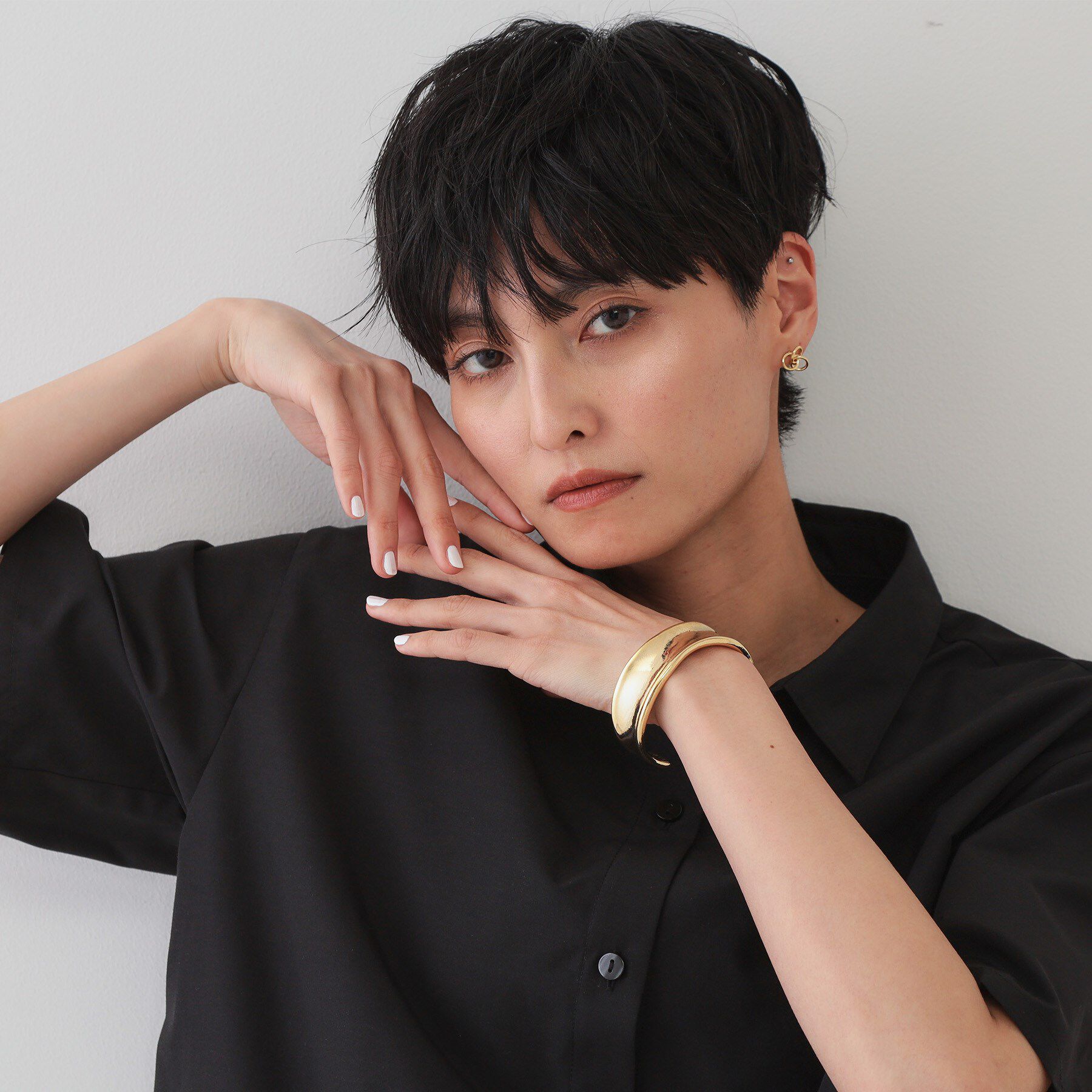 OPAQUE.CLIP「ワイドカーブメタルバングル」|ブレスレット・バングル|