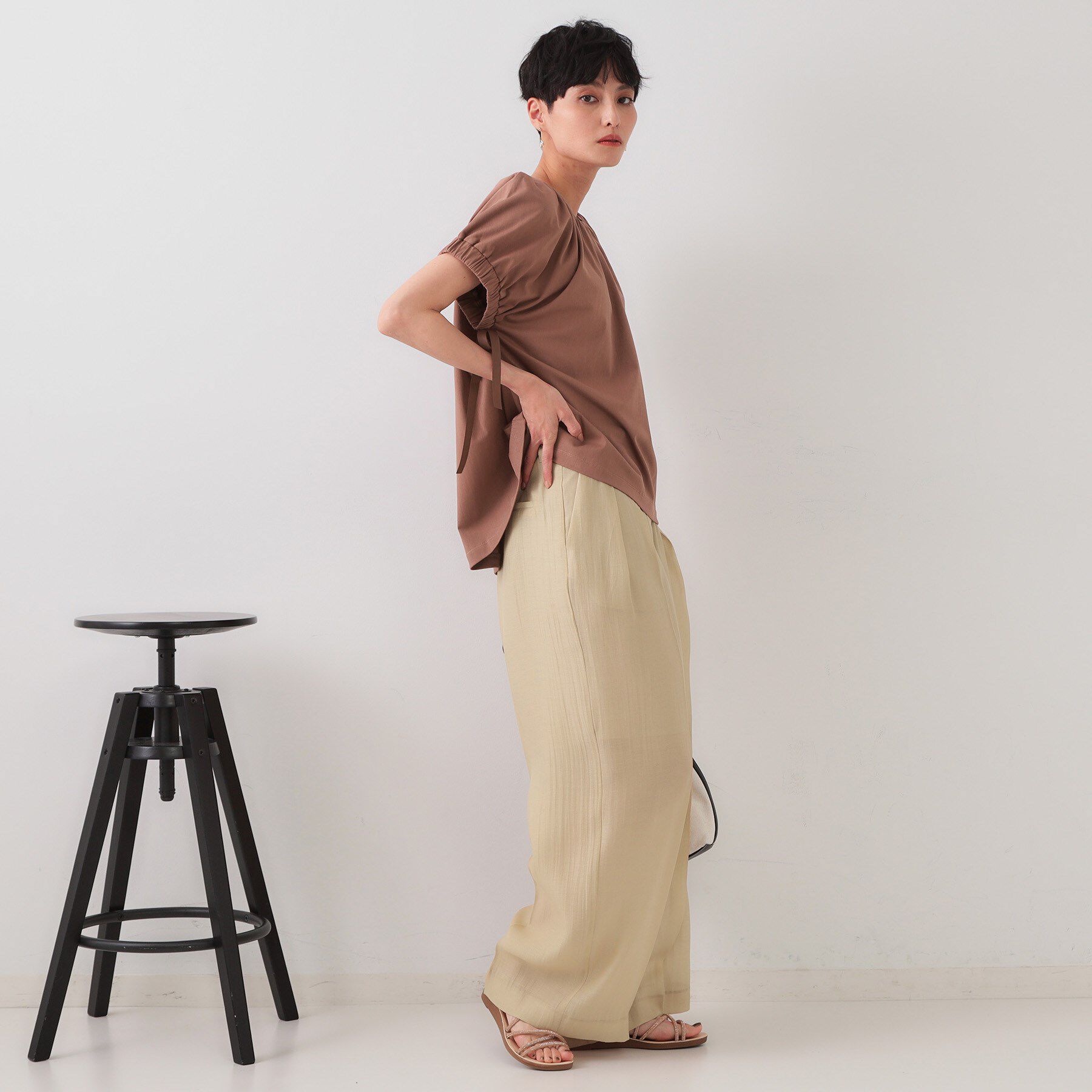 OPAQUE.CLIP「シアータックワイドパンツ【洗濯機洗い可】」|その他|