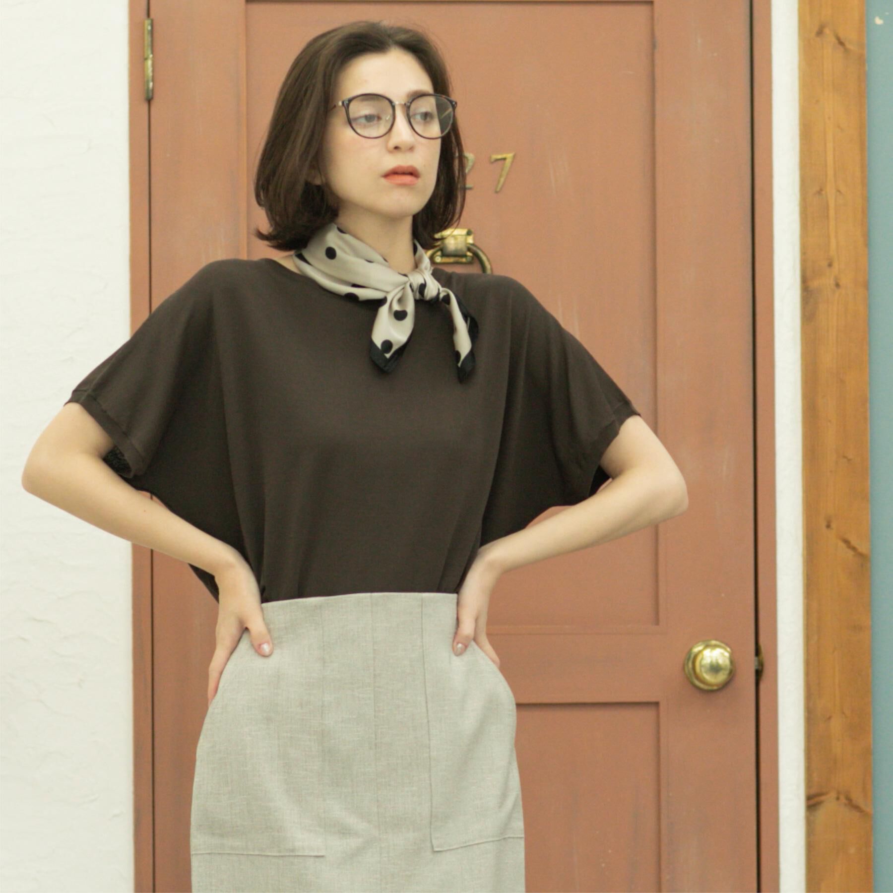 OPAQUE.CLIP「《6色展開/S-LLサイズ》ドルマンスリーブニット【UV/接触冷感/洗濯機洗い可/抗ピル】」|ニット・セーター|