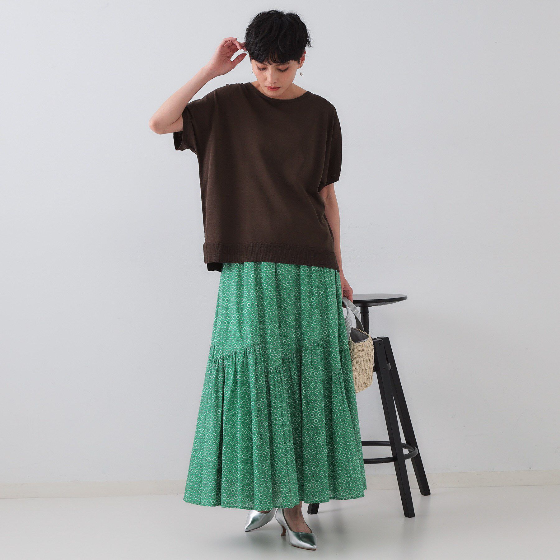 OPAQUE.CLIP「《6色展開/S-LLサイズ》ドルマンスリーブニット【UV/接触冷感/洗濯機洗い可/抗ピル】」|ニット・セーター|