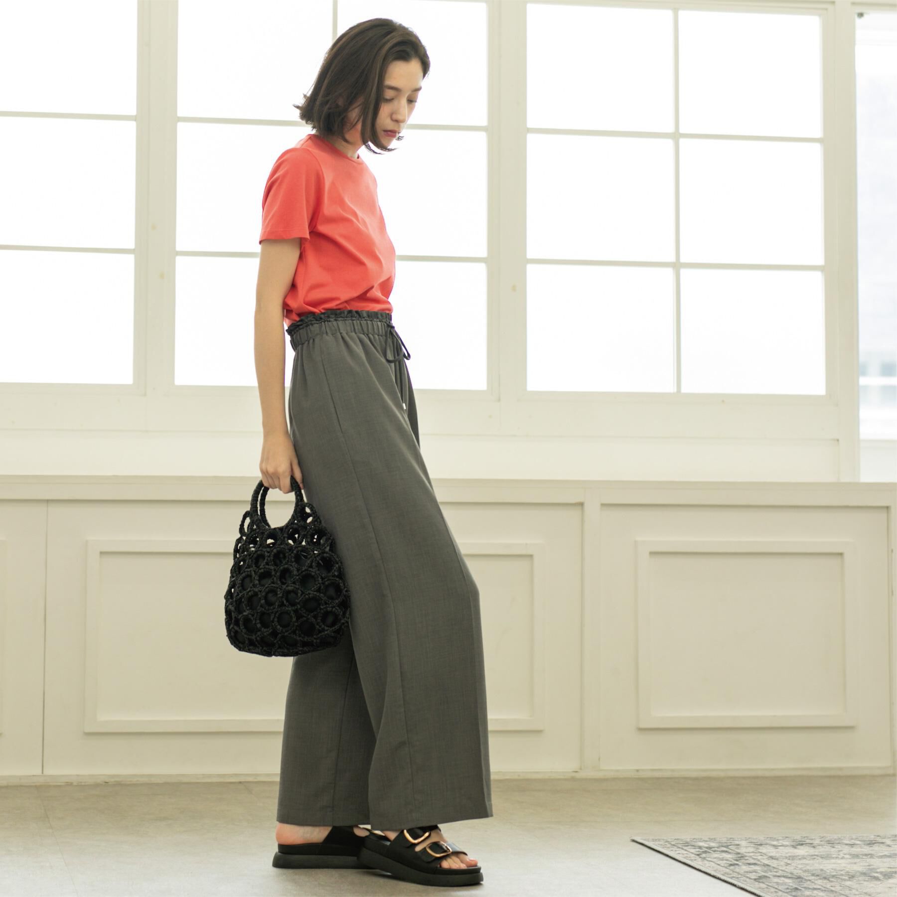 OPAQUE.CLIP「ウエストサテン使いイージーワイドパンツ【洗濯機洗い可】」|その他|