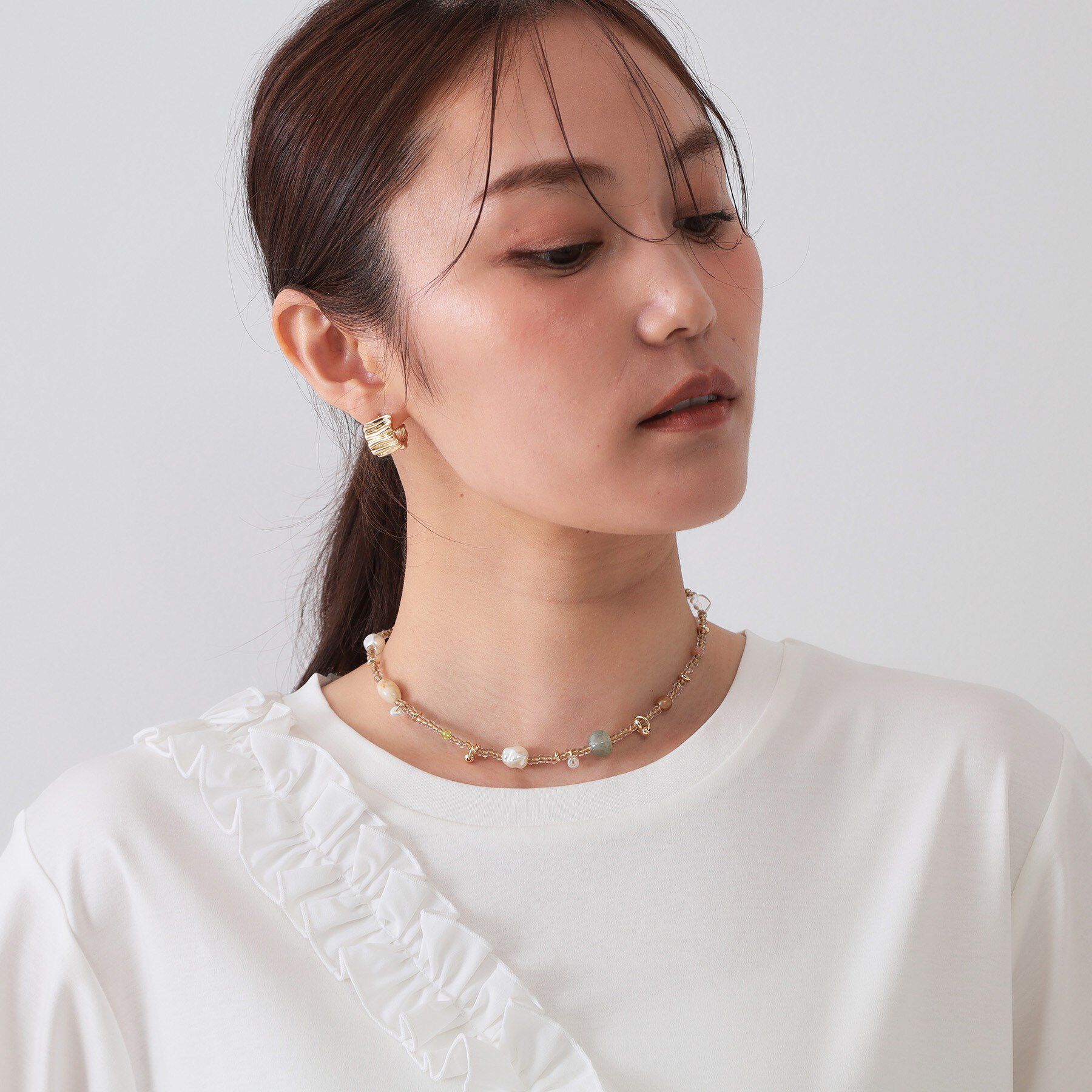 OPAQUE.CLIP「マルチビーズネックレス」|ネックレス|