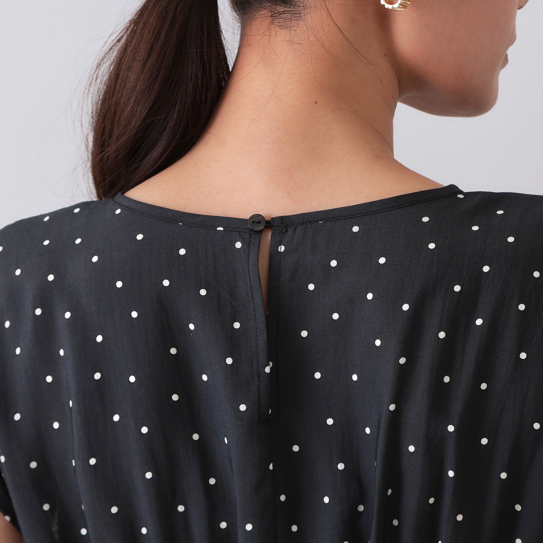 OPAQUE.CLIP「ドットプリントワンピース【洗濯機洗い可】」|ワンピース|