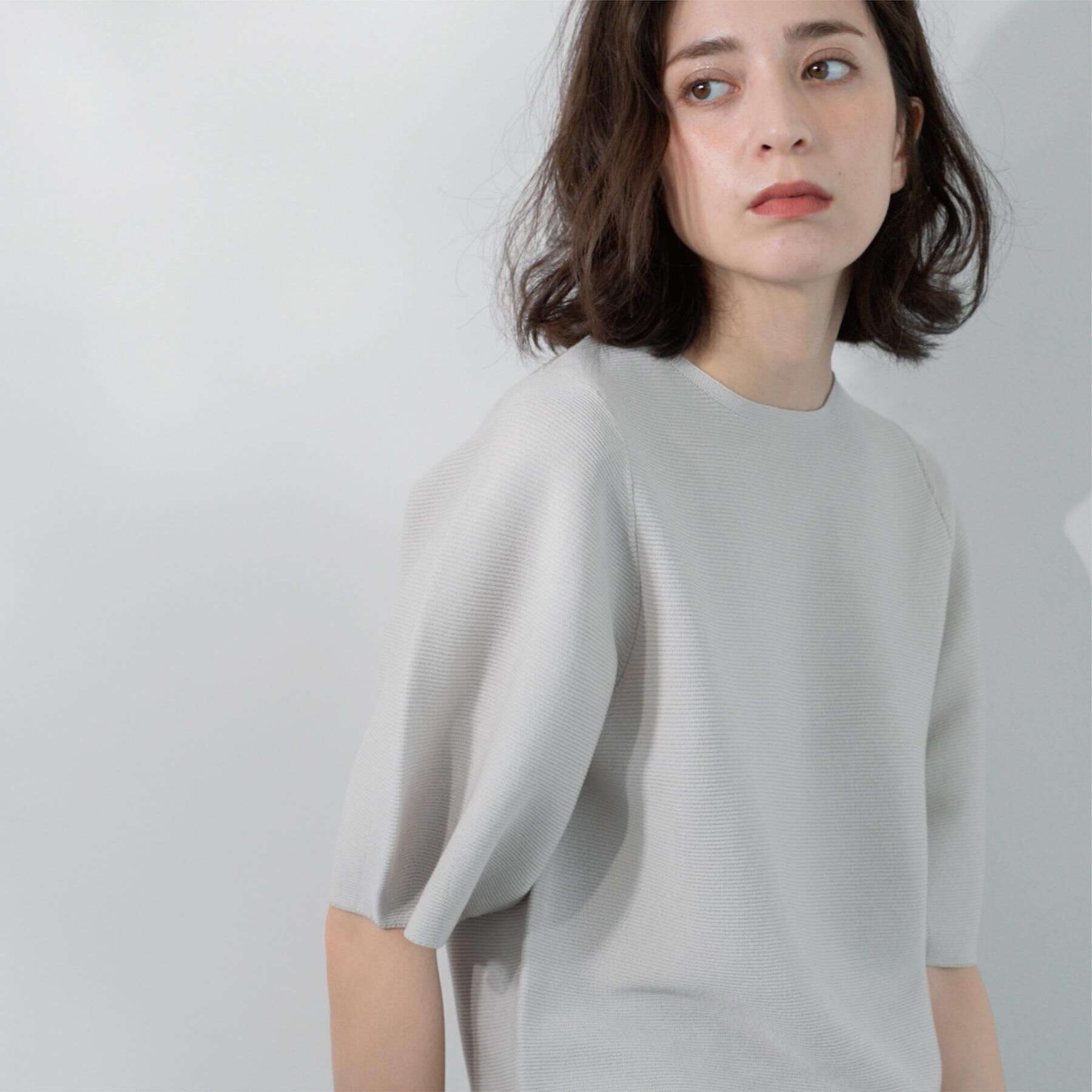 OPAQUE.CLIP「ガーターボリュームスリーブニット【UVケア/洗濯機洗い可】」|ニット・セーター|