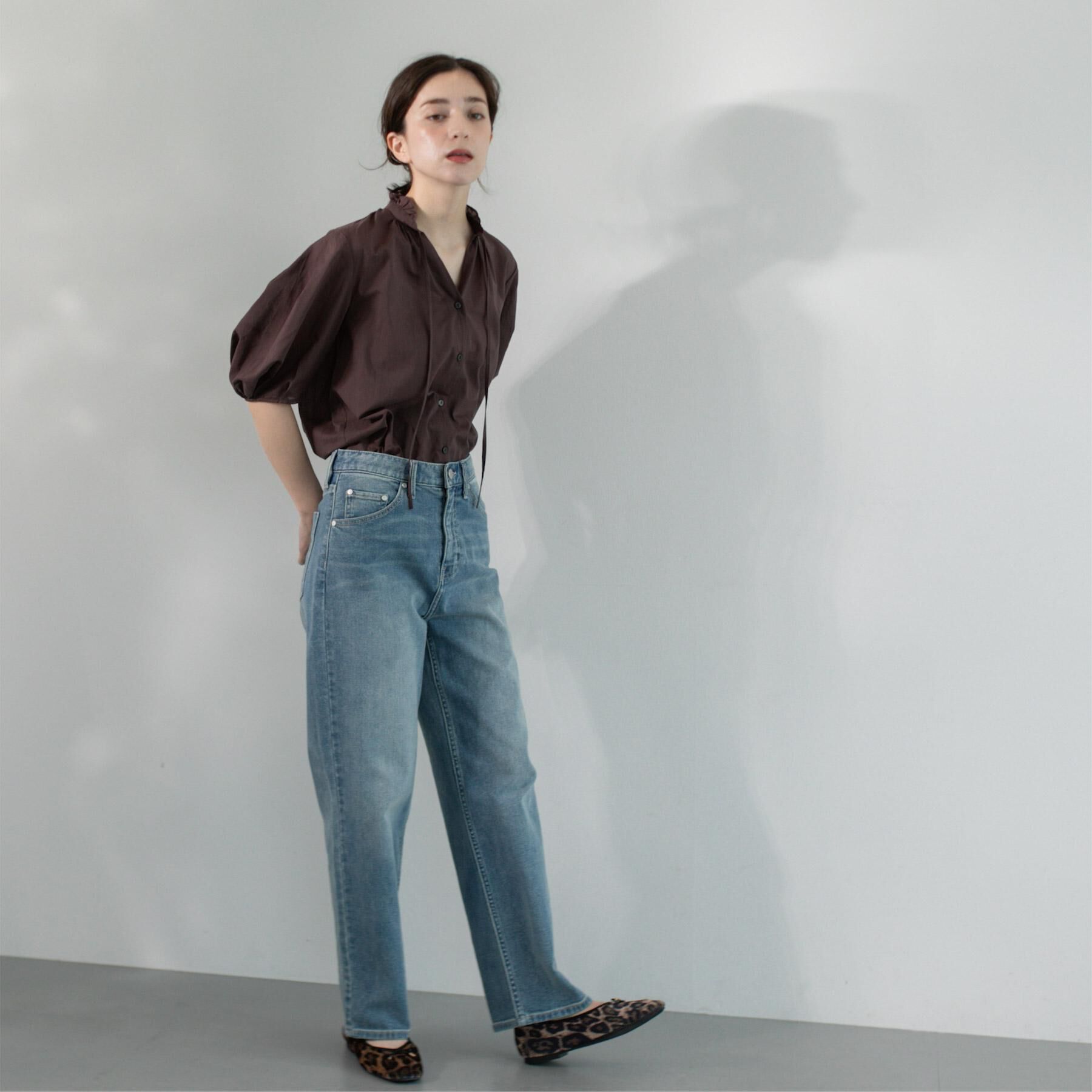 OPAQUE.CLIP「シアーフリルネックブラウス【洗濯機洗い可】」|シャツ・ブラウス|