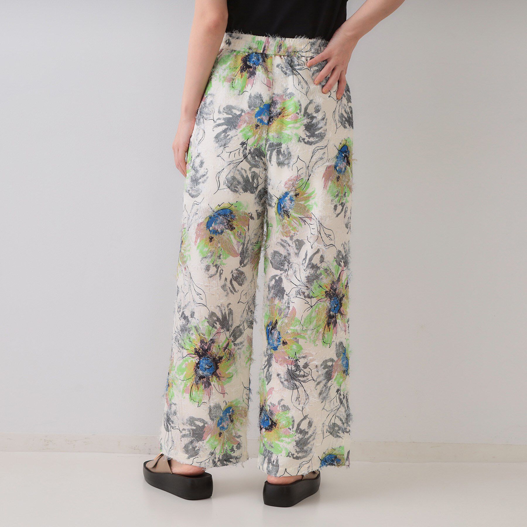 OPAQUE.CLIP「フリンジジャカードプリントイージーパンツ【洗濯機洗い可】」|その他|