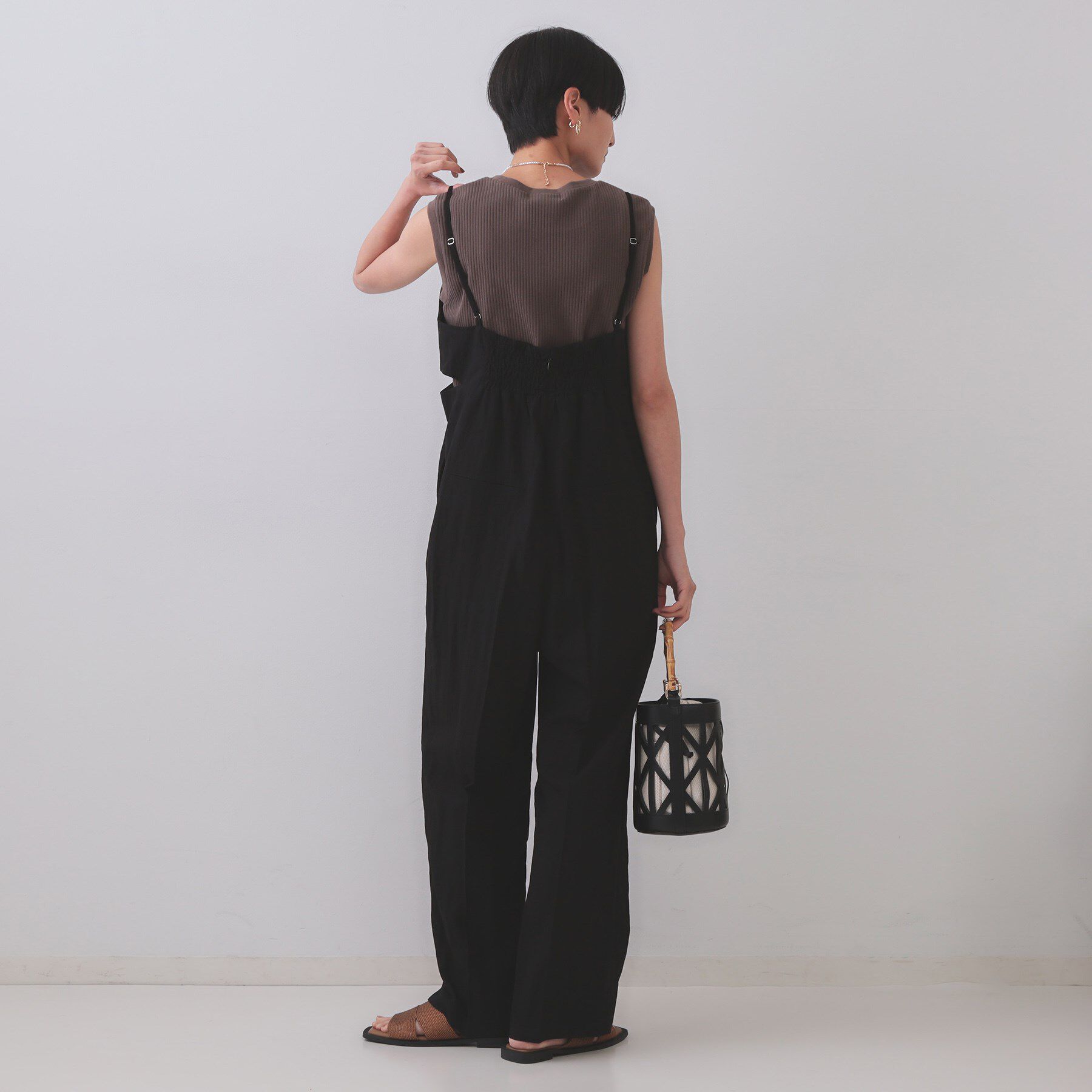 OPAQUE.CLIP「《STORY掲載》サイドオープンカットサロペット【洗える】」|オールインワン|